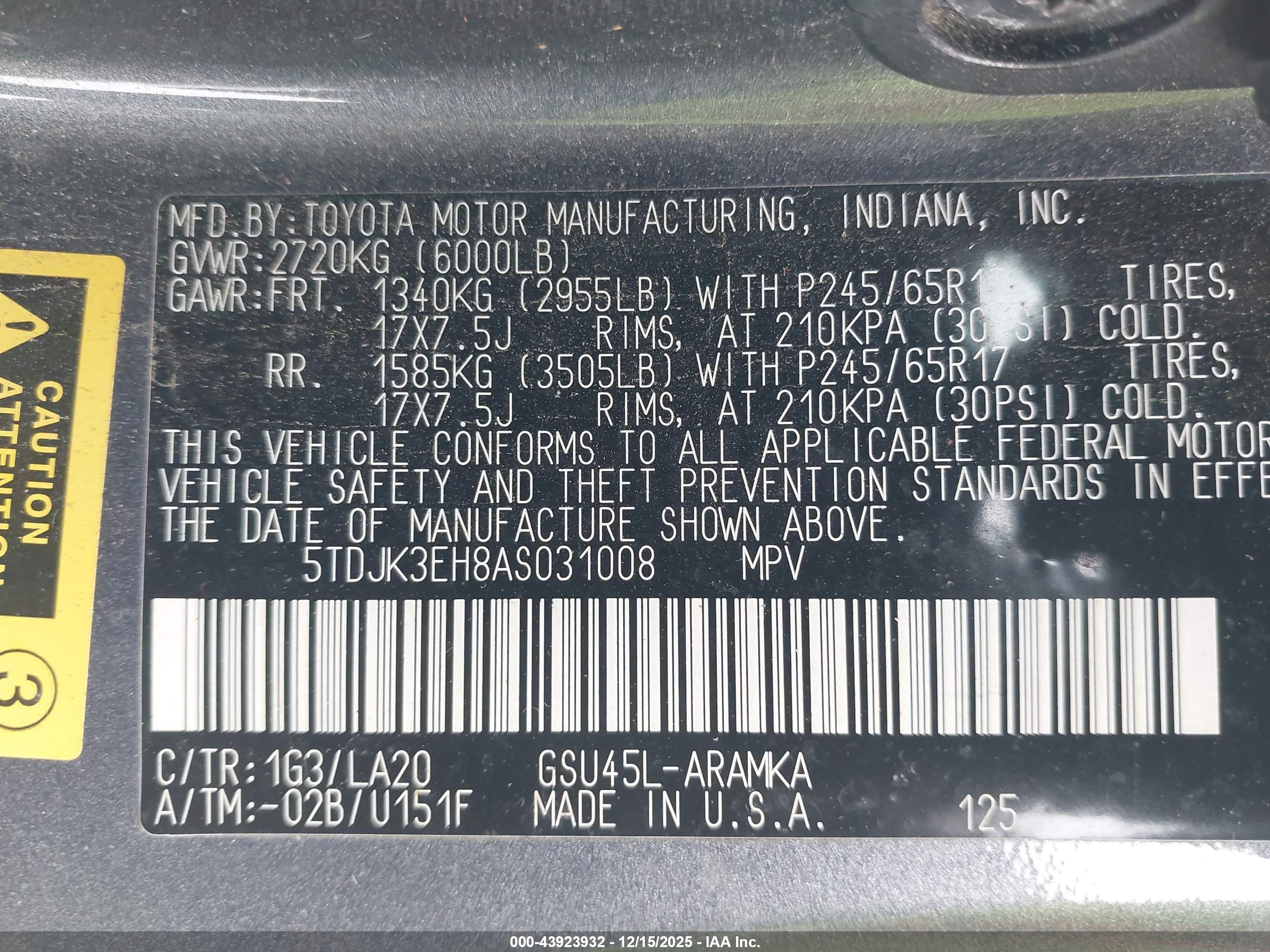 TOYOTA HIGHLANDER image 9