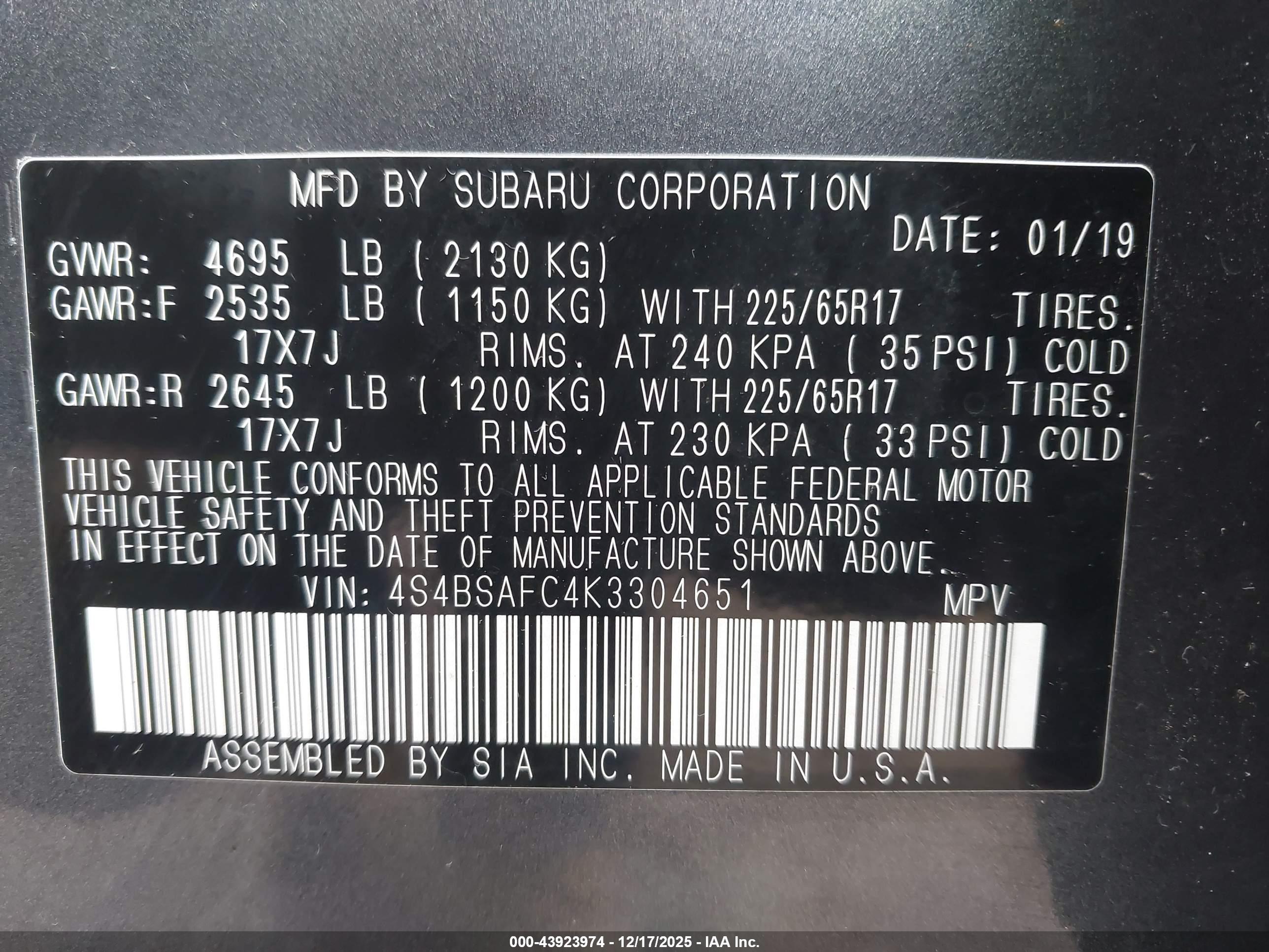 SUBARU OUTBACK image 9