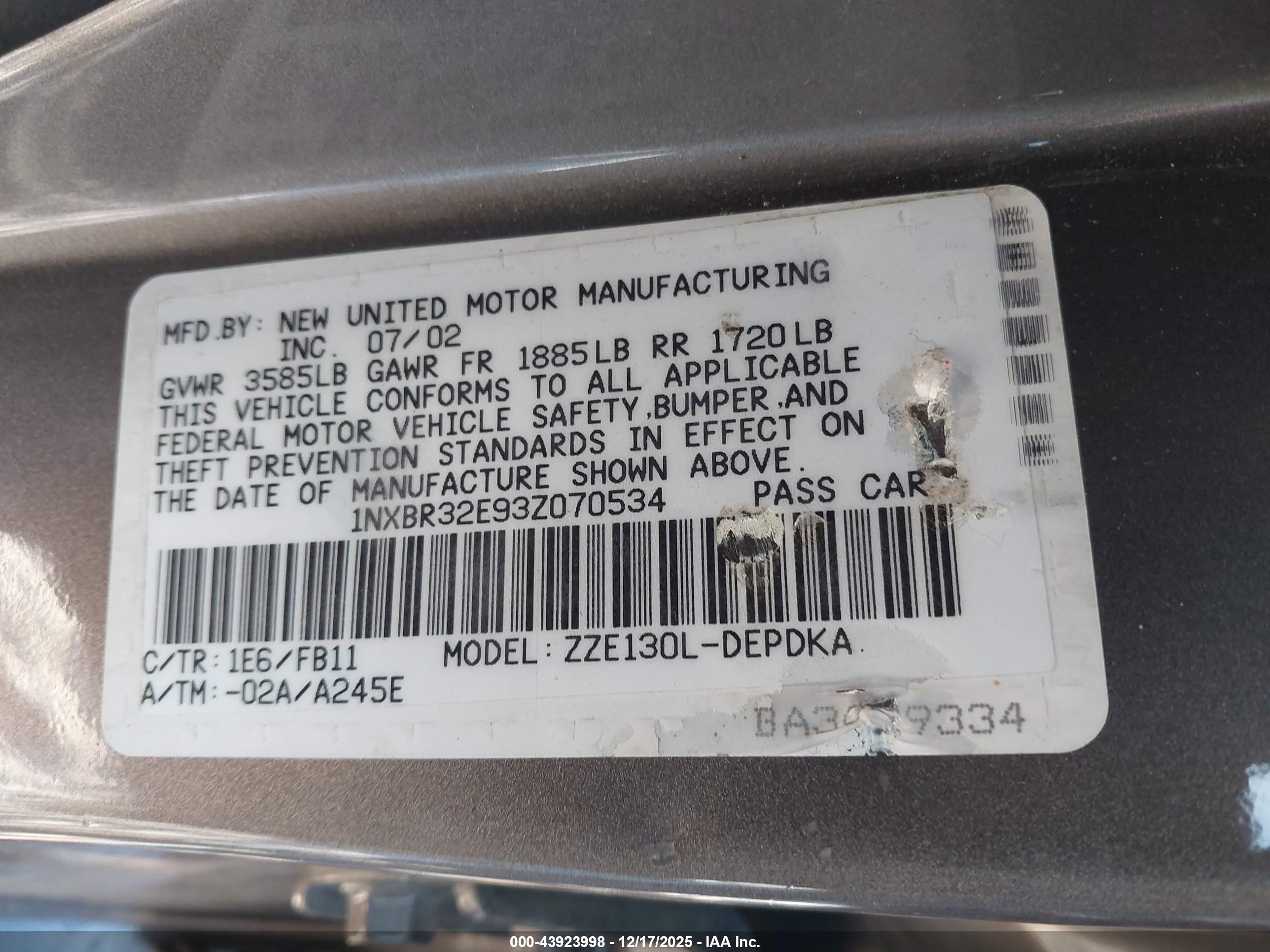 TOYOTA COROLLA image 9
