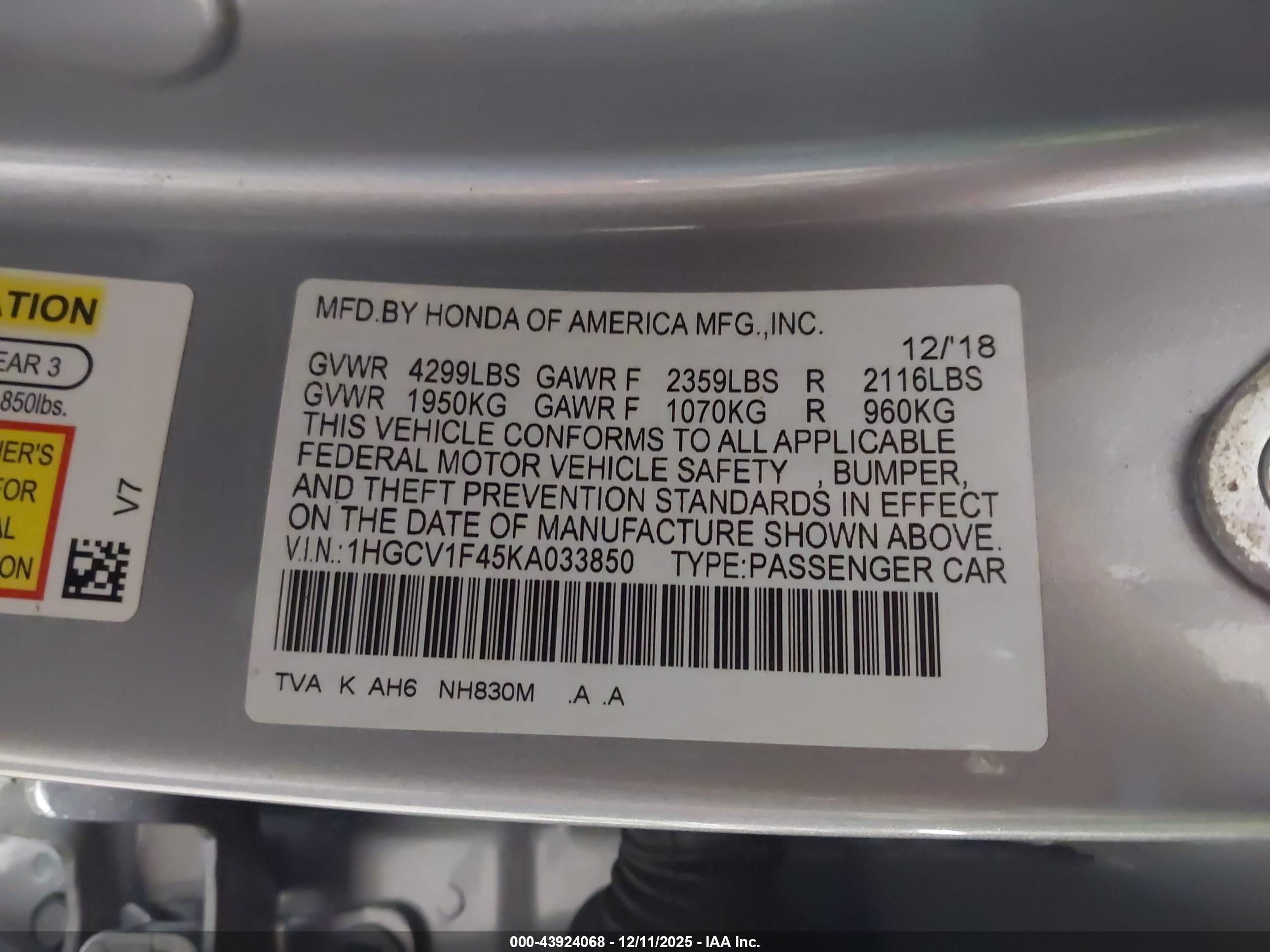 HONDA ACCORD image 9