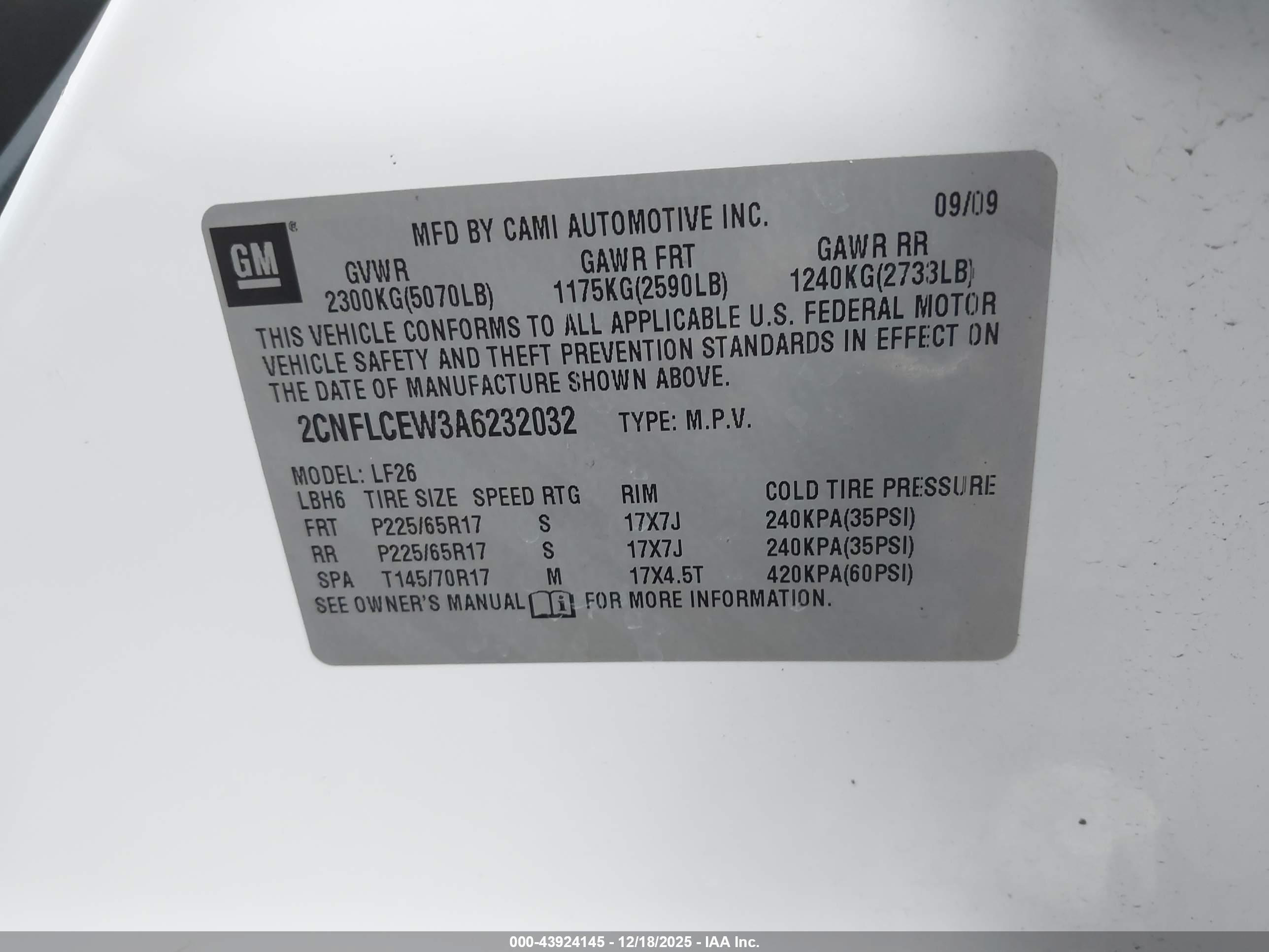 CHEVROLET EQUINOX image 9