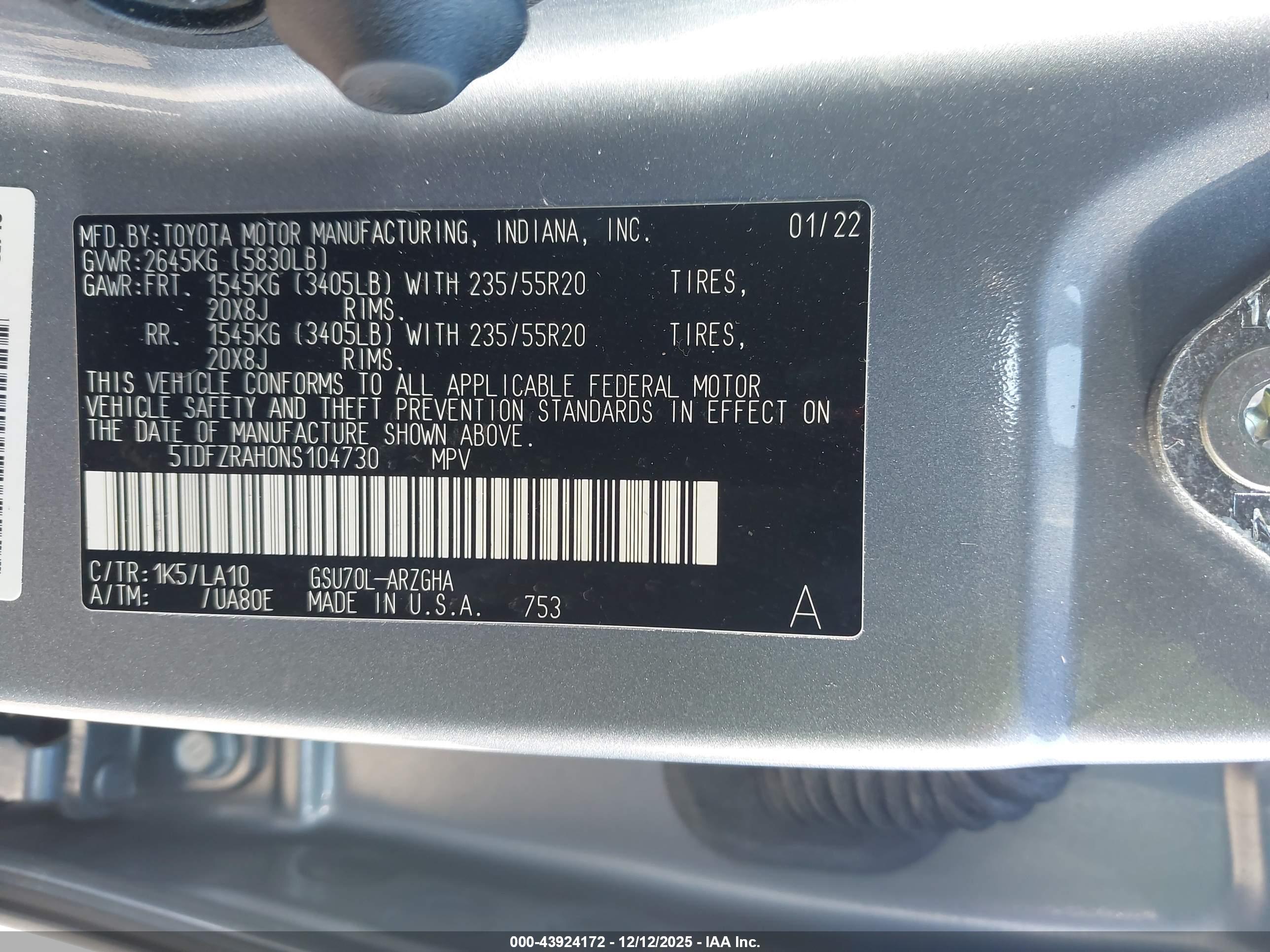 TOYOTA HIGHLANDER image 9