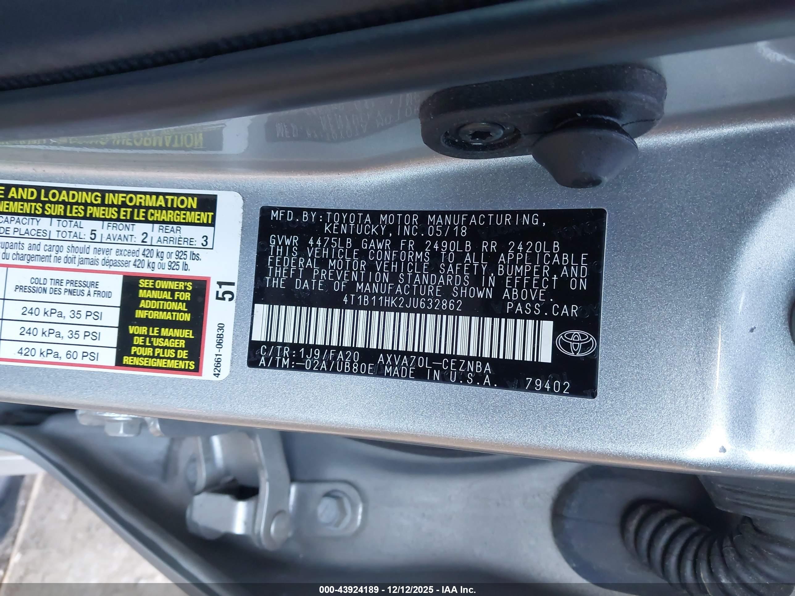TOYOTA CAMRY image 9