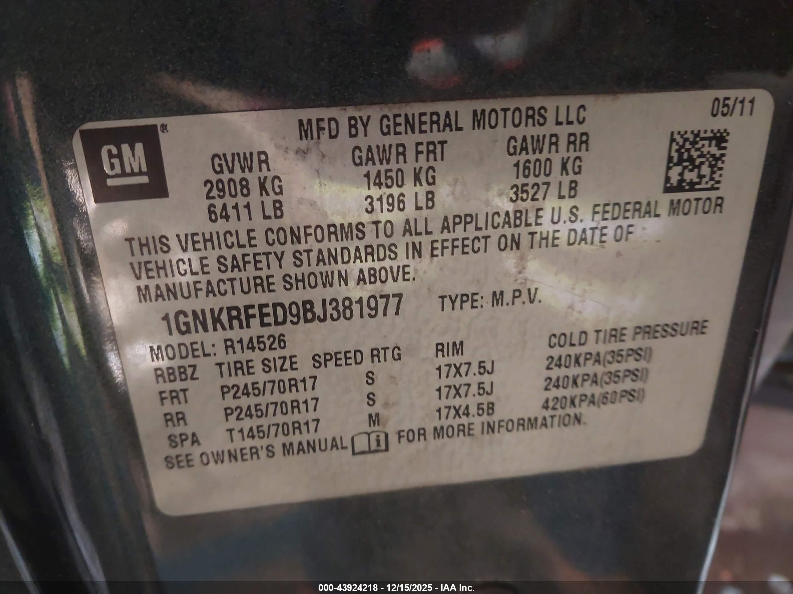 CHEVROLET TRAVERSE image 9