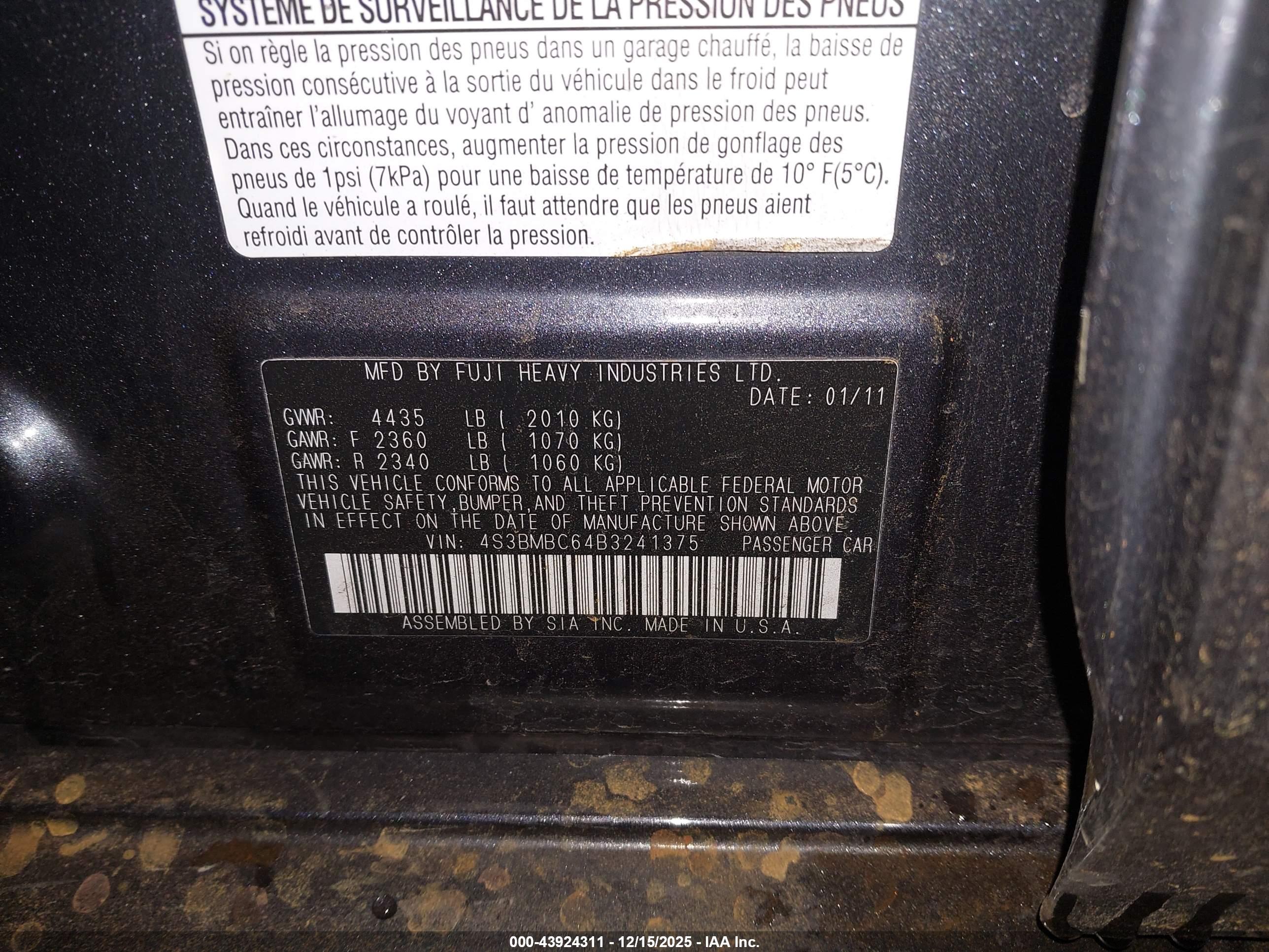SUBARU LEGACY image 9