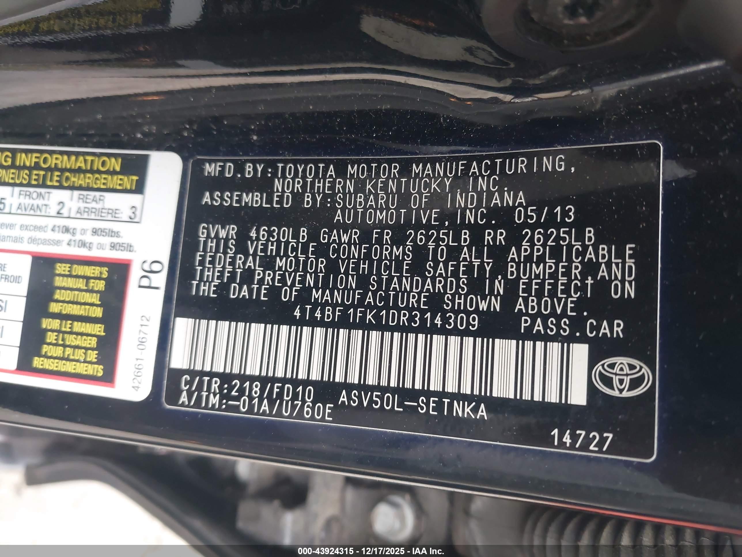 TOYOTA CAMRY image 9