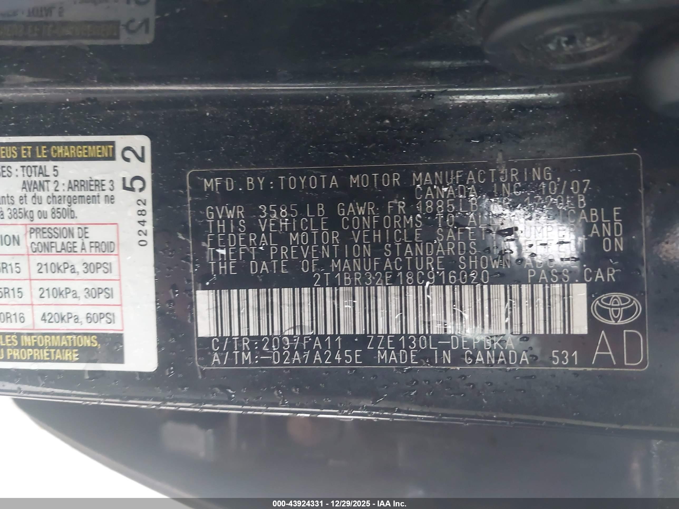 TOYOTA COROLLA image 9