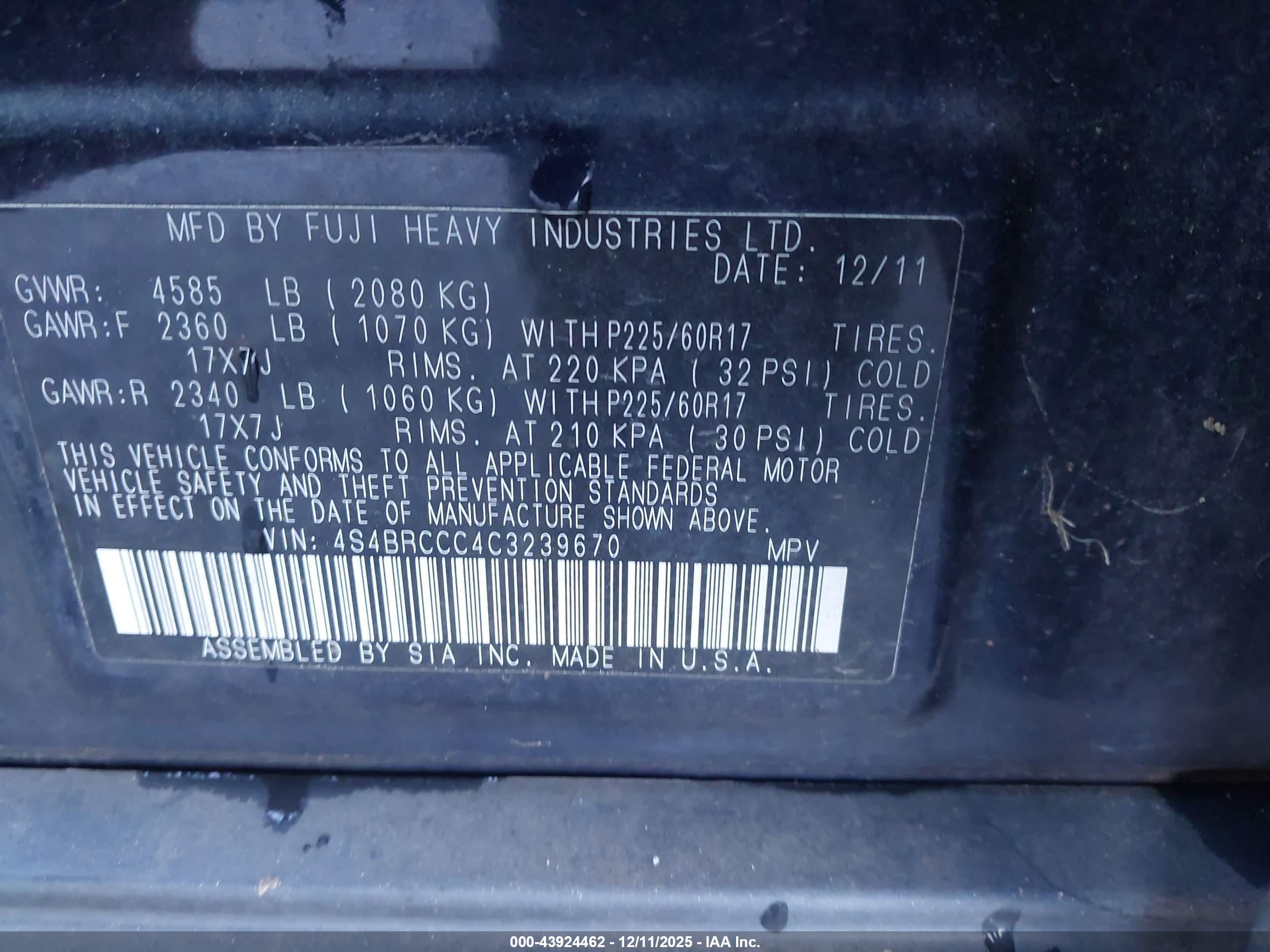SUBARU OUTBACK image 9