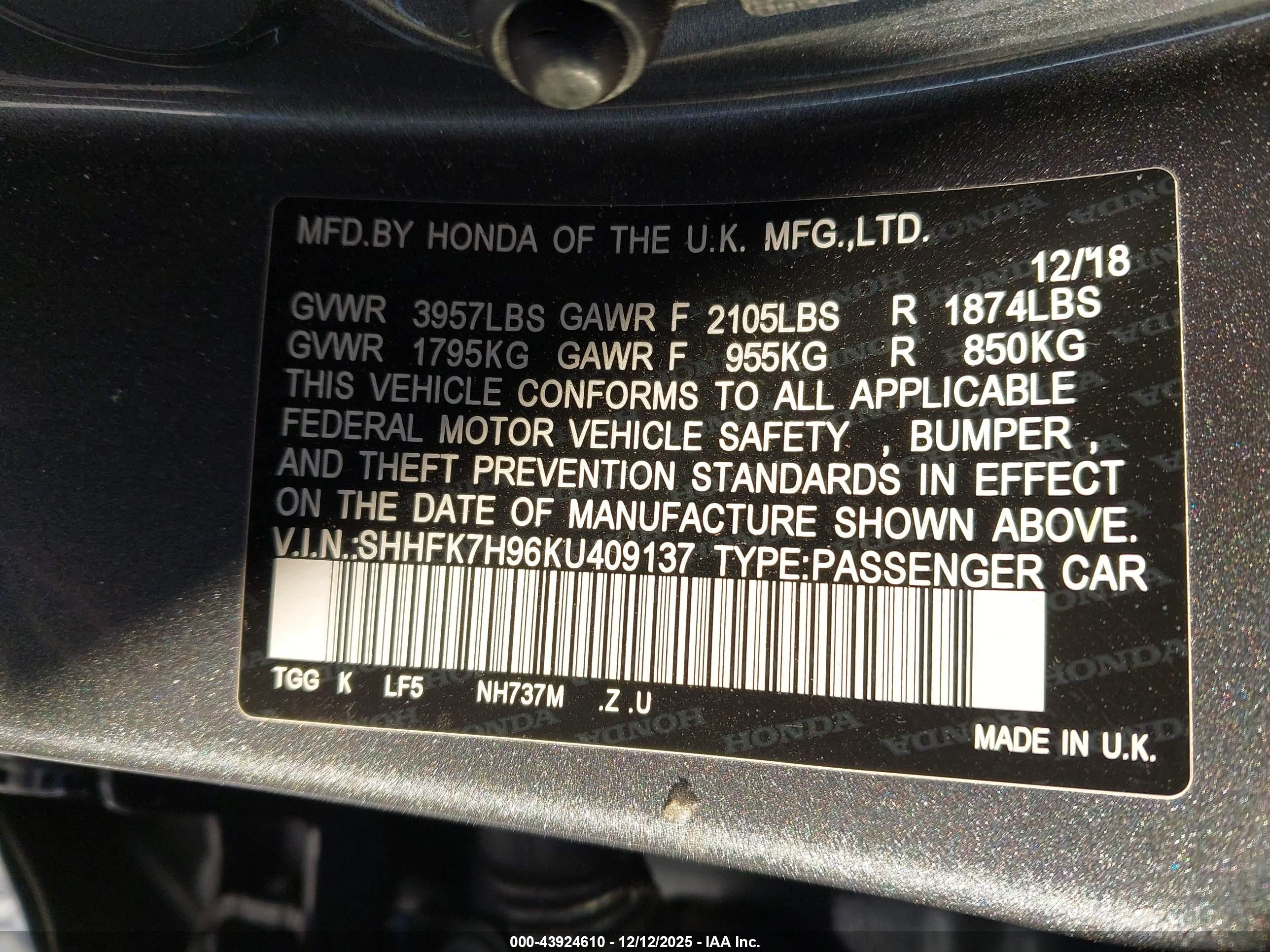 HONDA CIVIC image 9