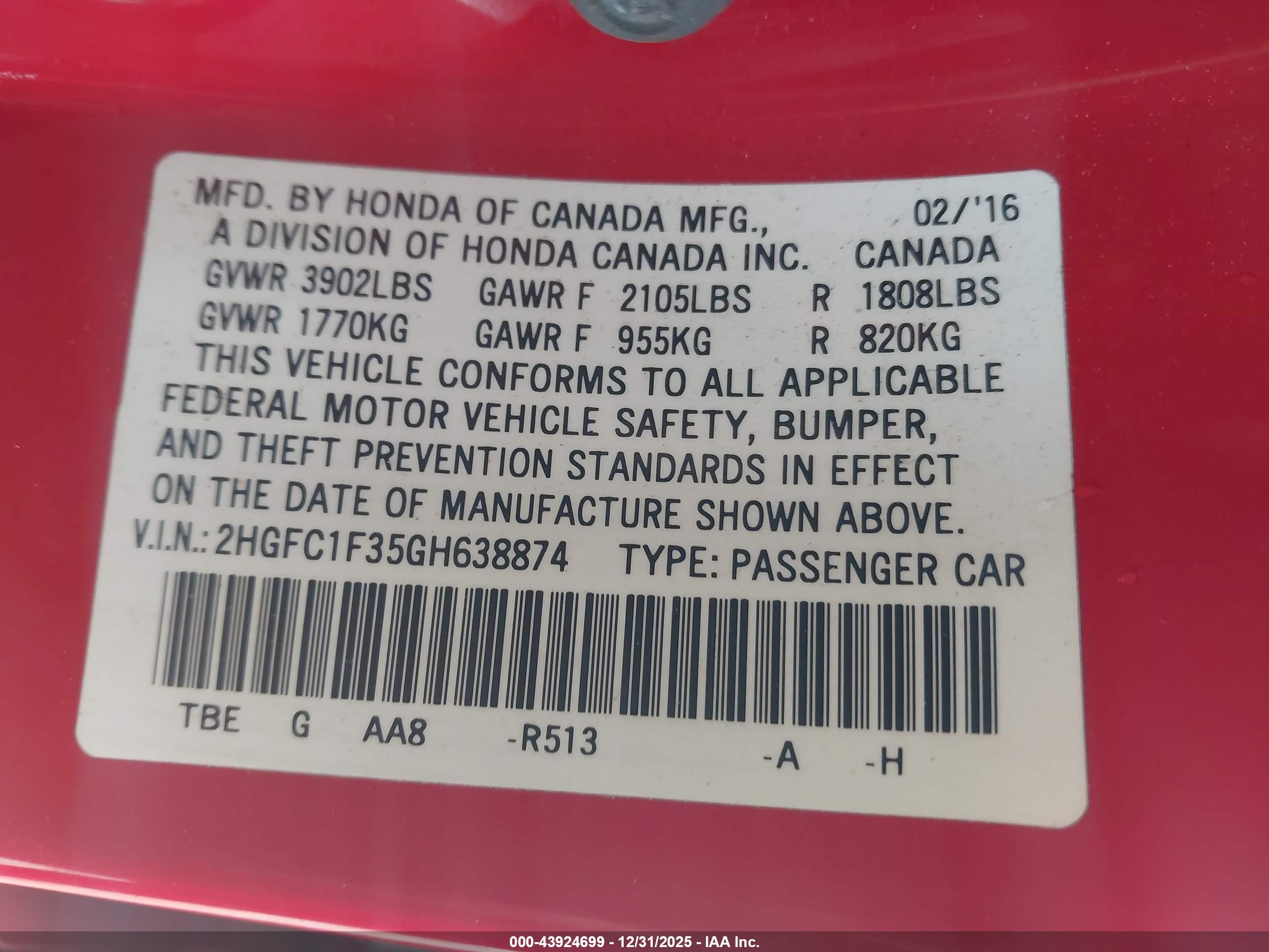 HONDA CIVIC image 9