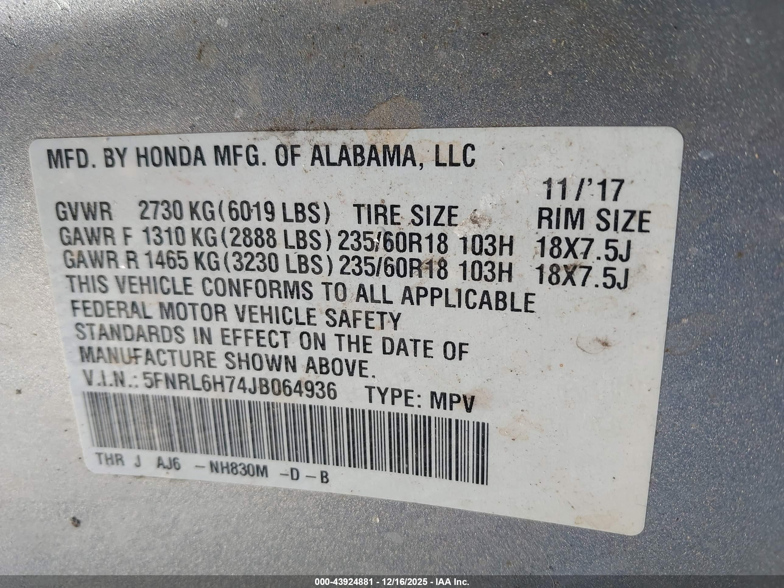 HONDA ODYSSEY image 9