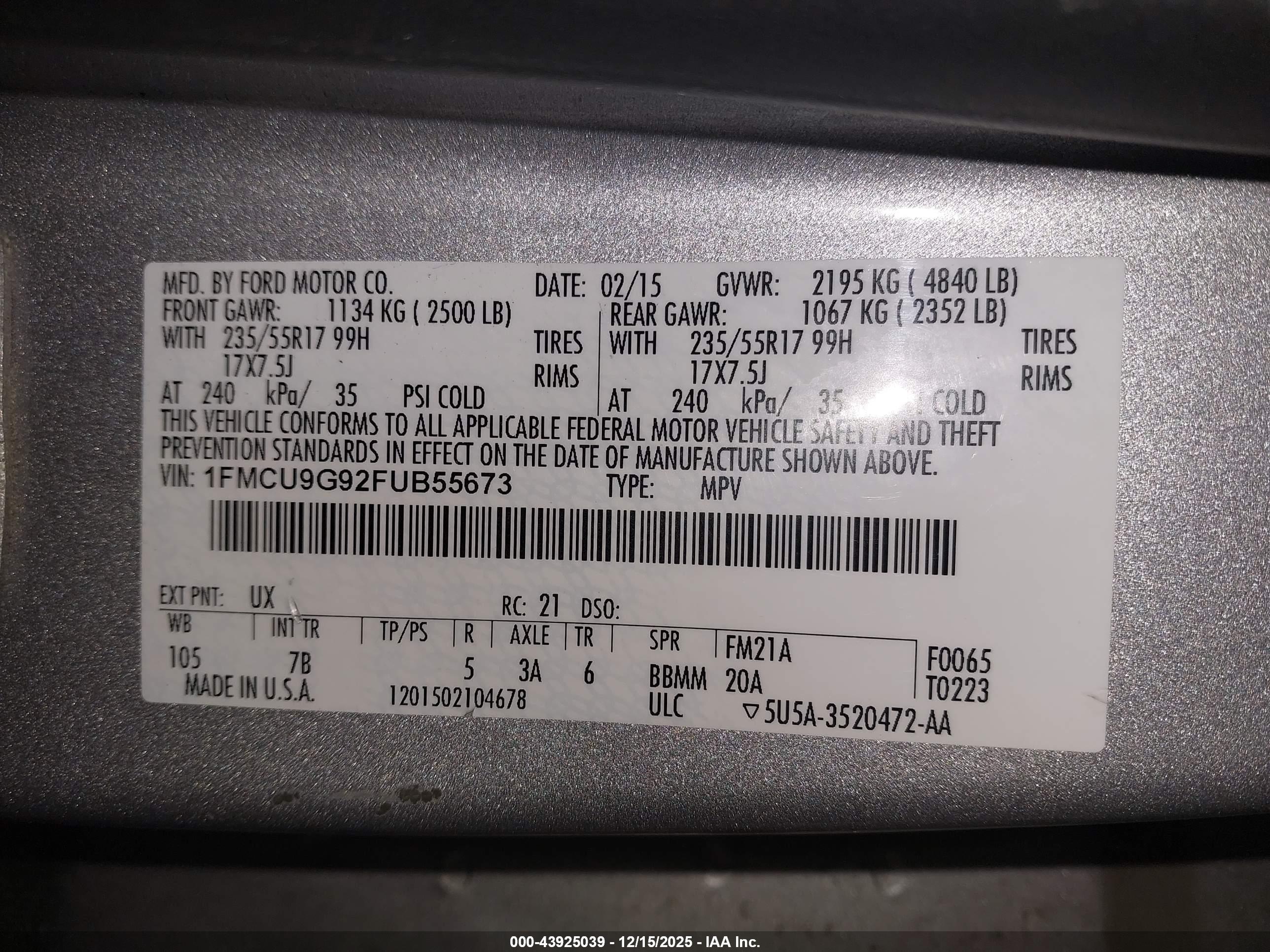 FORD ESCAPE image 9