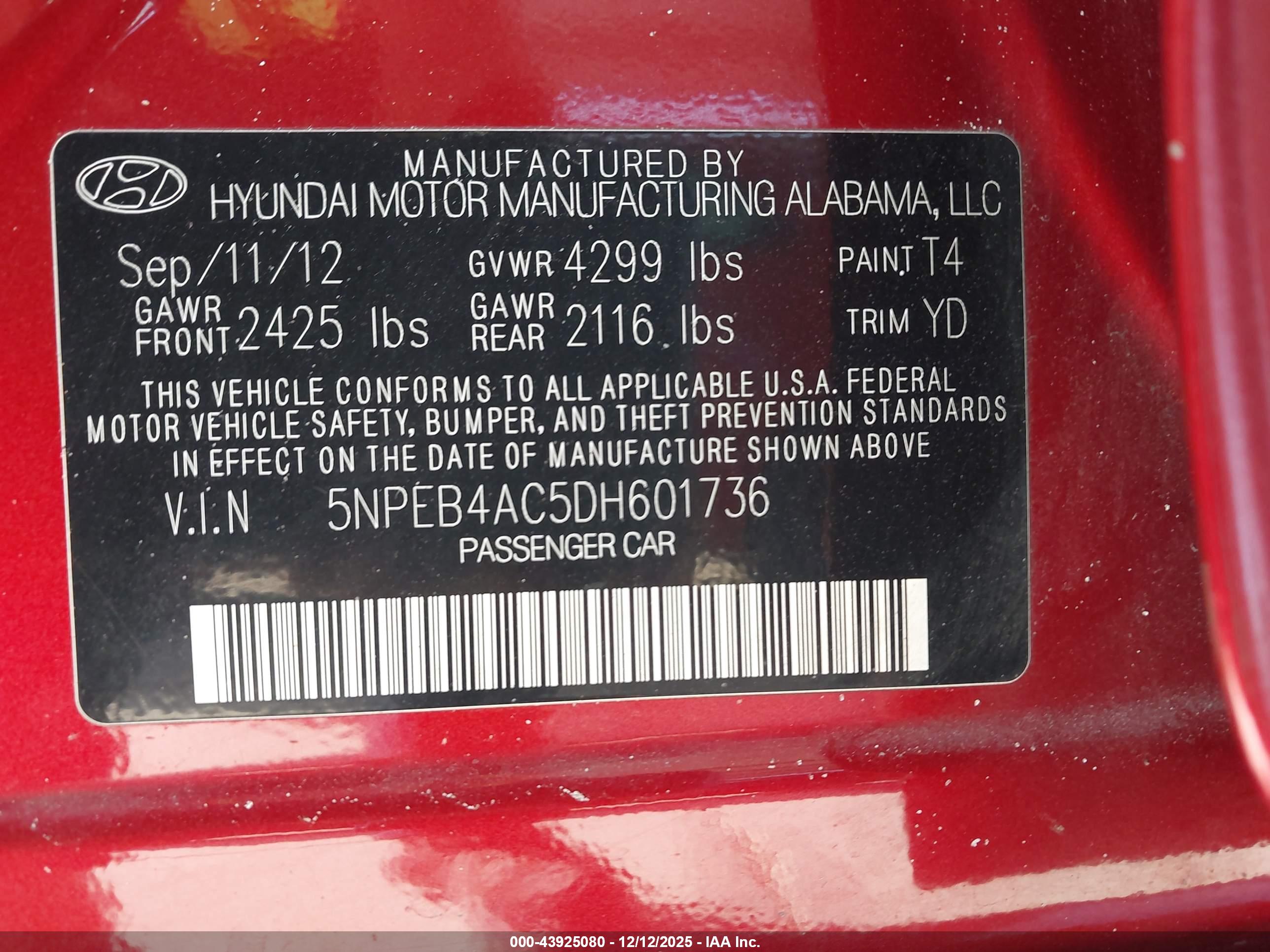 HYUNDAI SONATA image 9