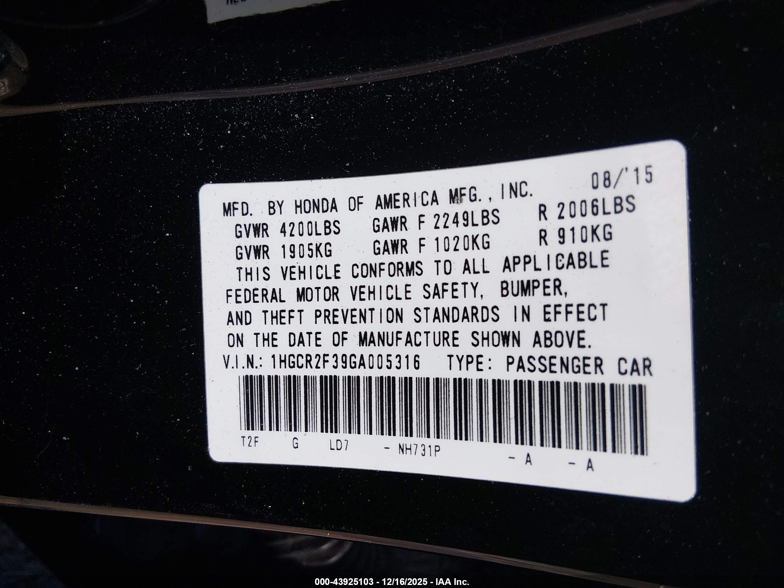 HONDA ACCORD image 9