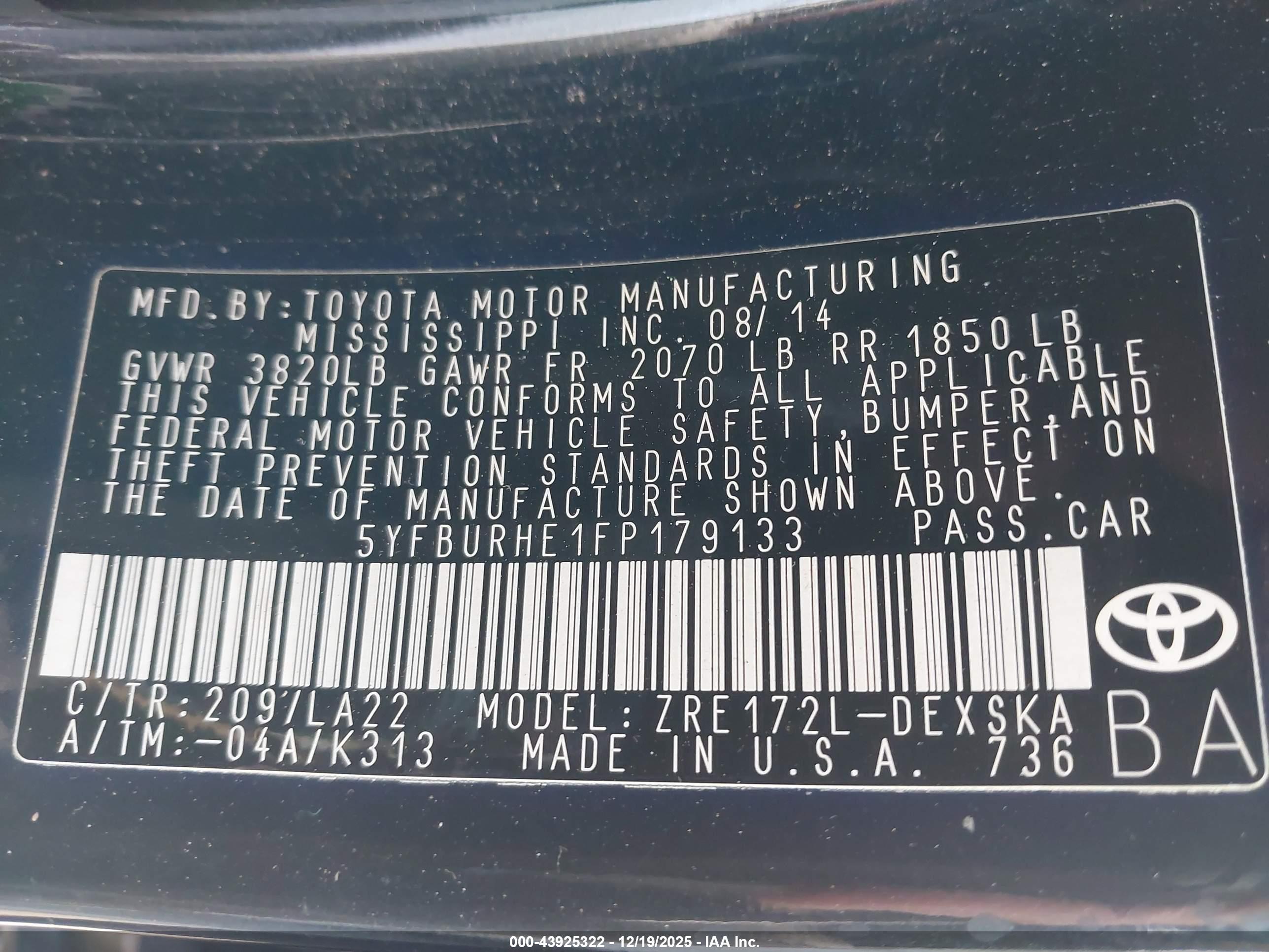 TOYOTA COROLLA image 9