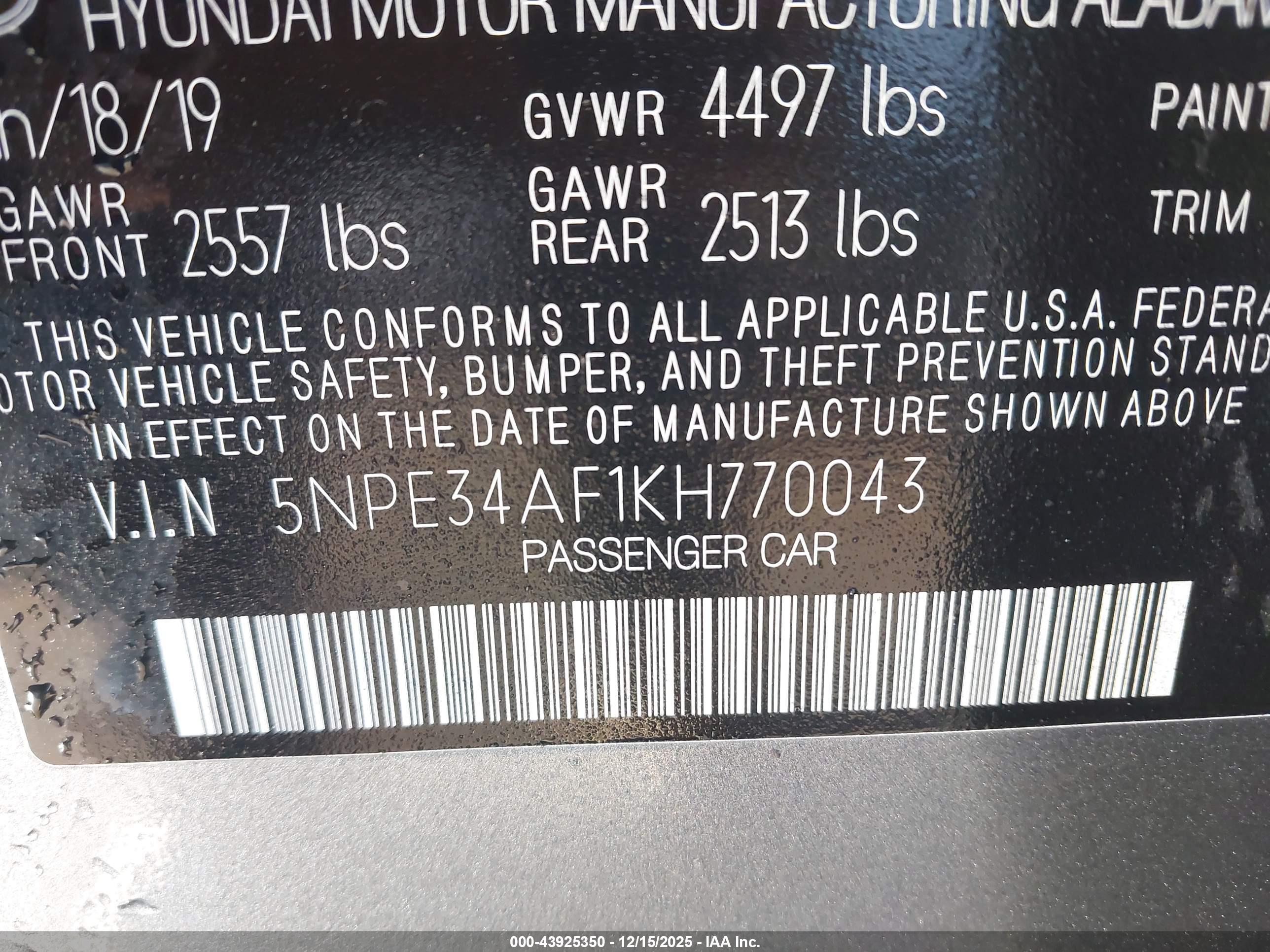 HYUNDAI SONATA image 9