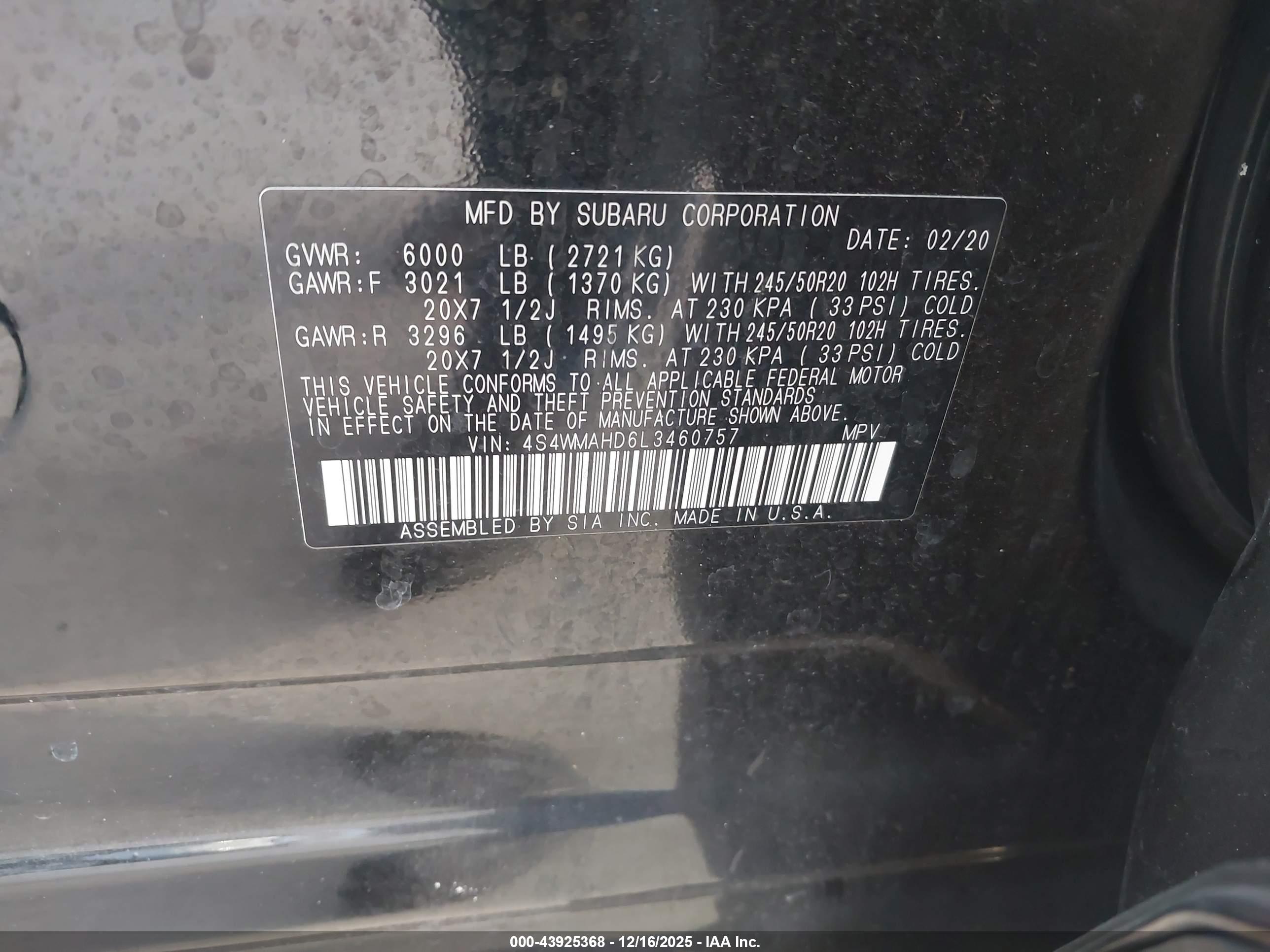 SUBARU ASCENT image 9