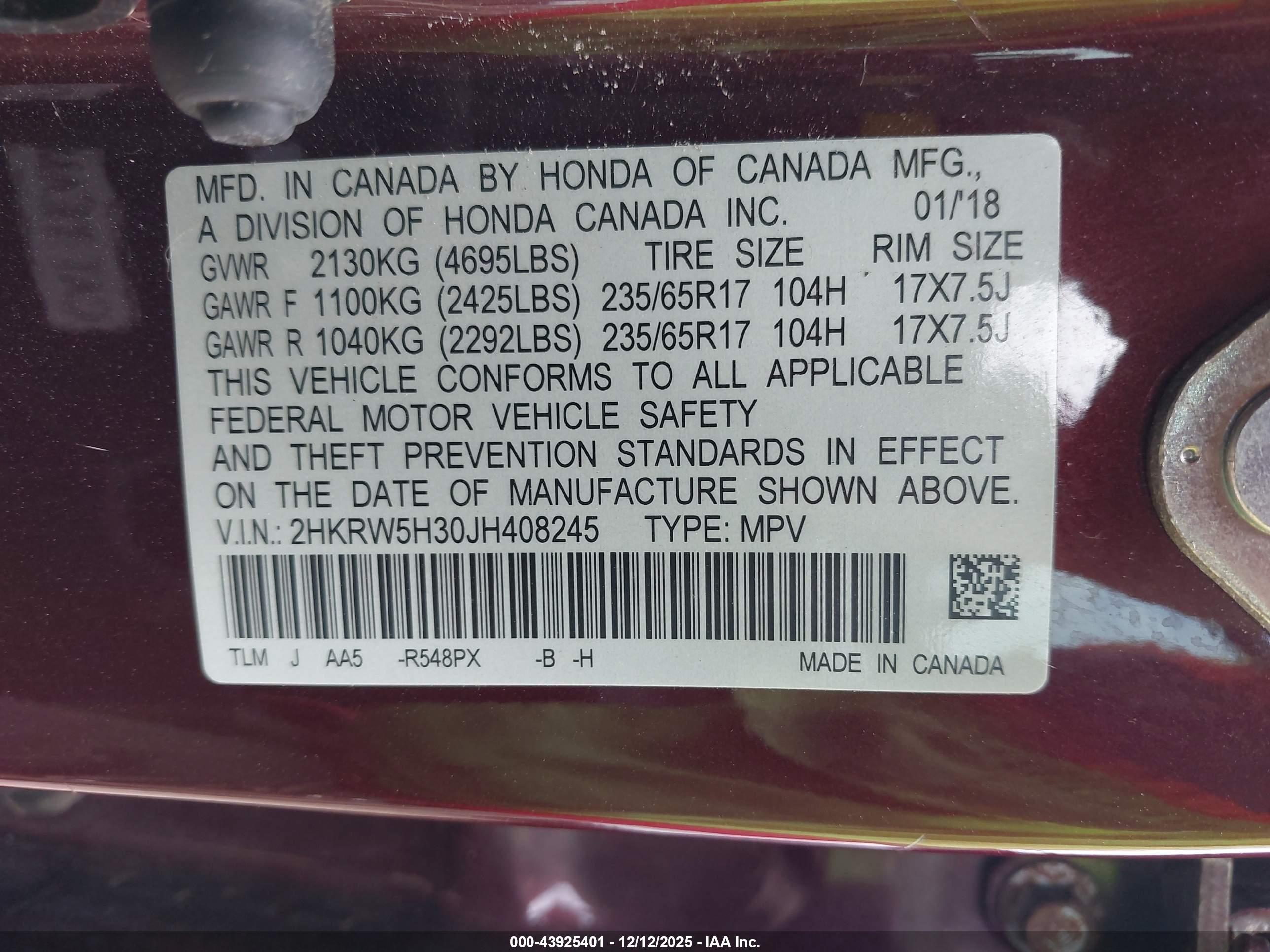 HONDA CR-V image 9