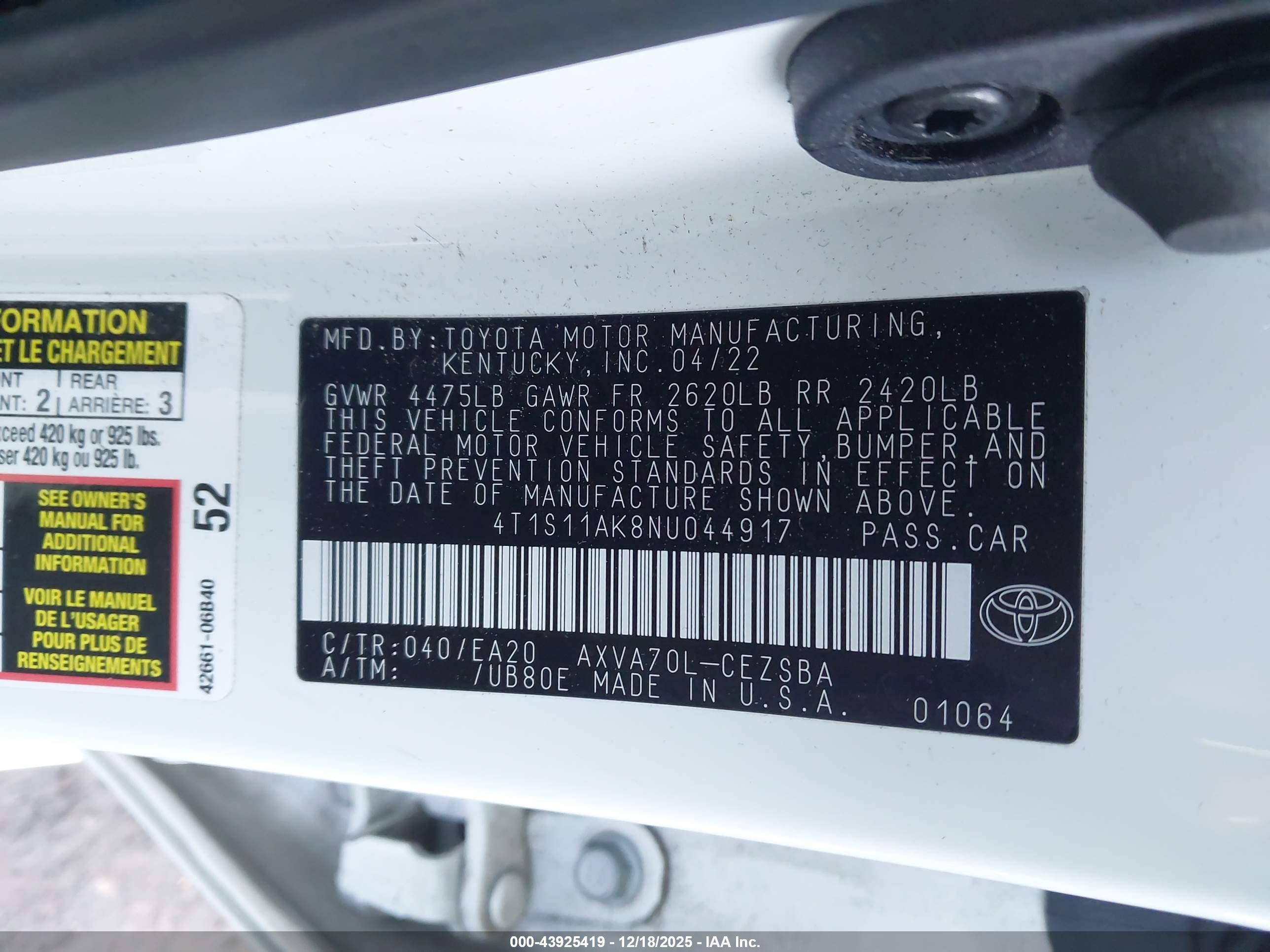 TOYOTA CAMRY image 9