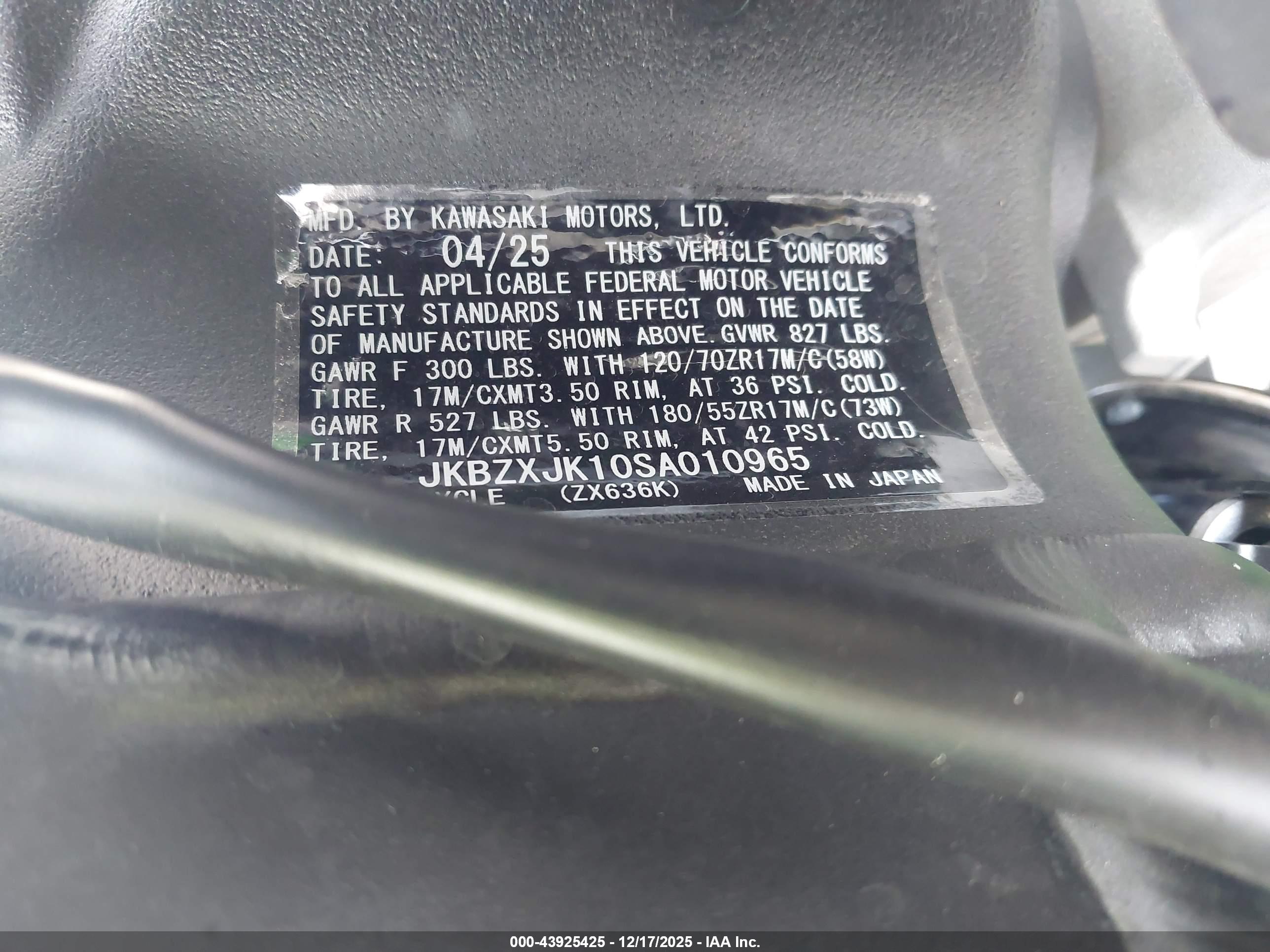 KAWASAKI ZX636 image 10