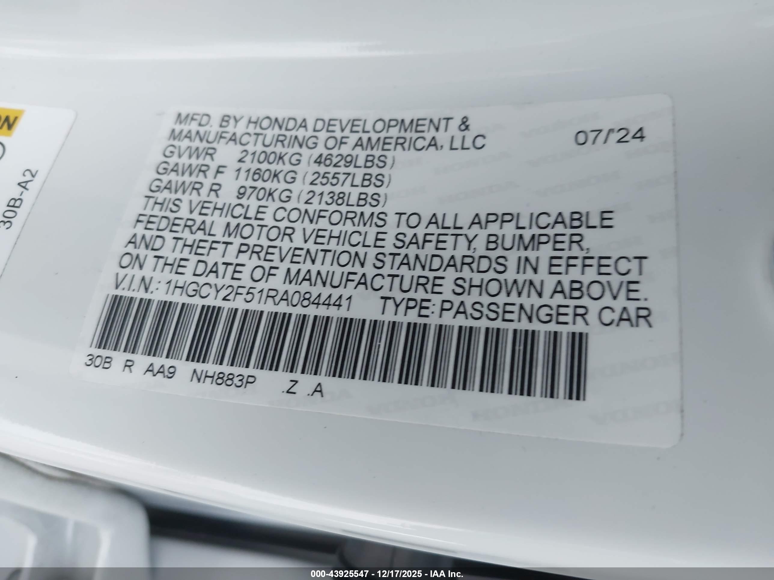 HONDA ACCORD image 9