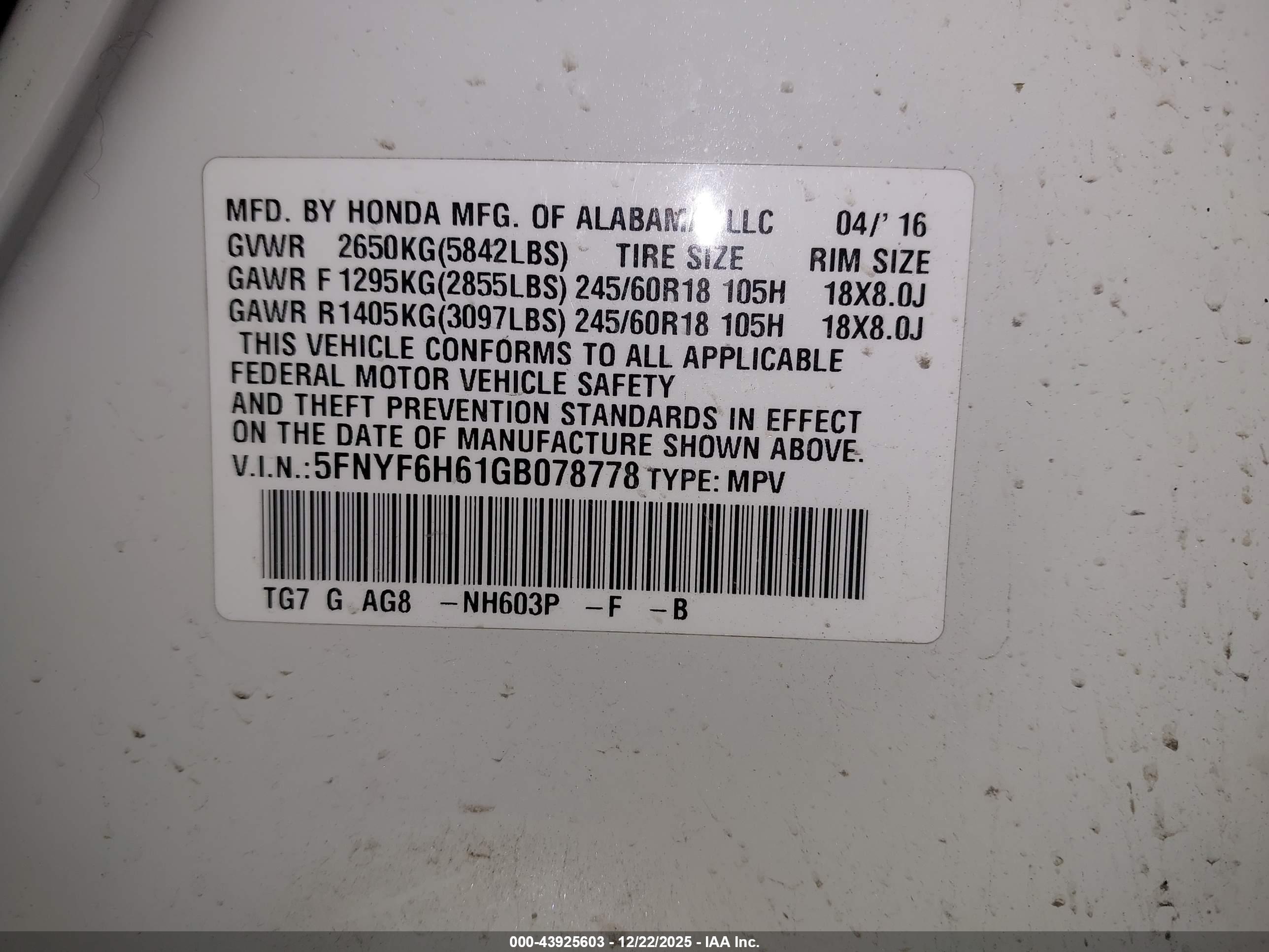 HONDA PILOT image 9
