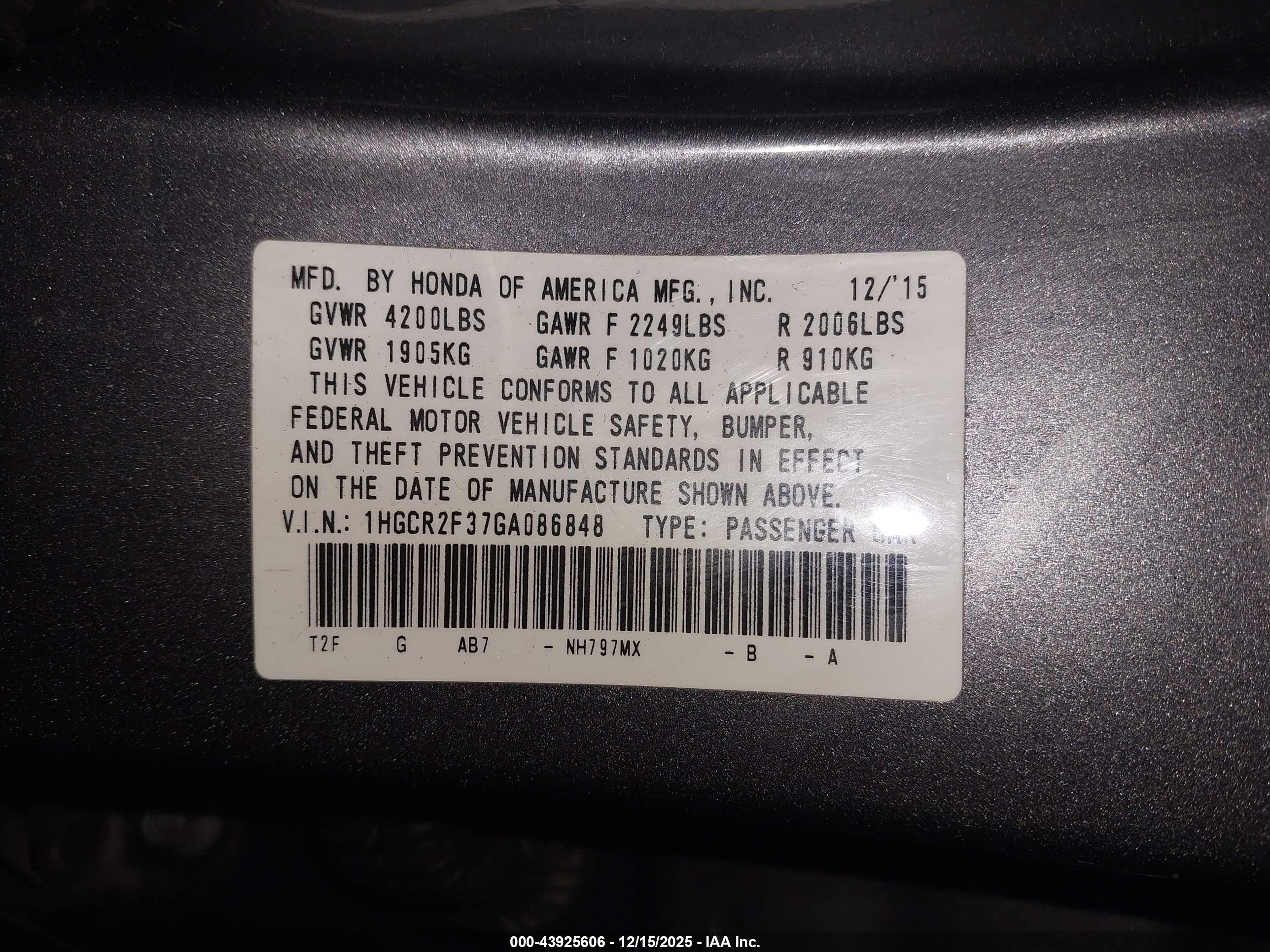 HONDA ACCORD image 9