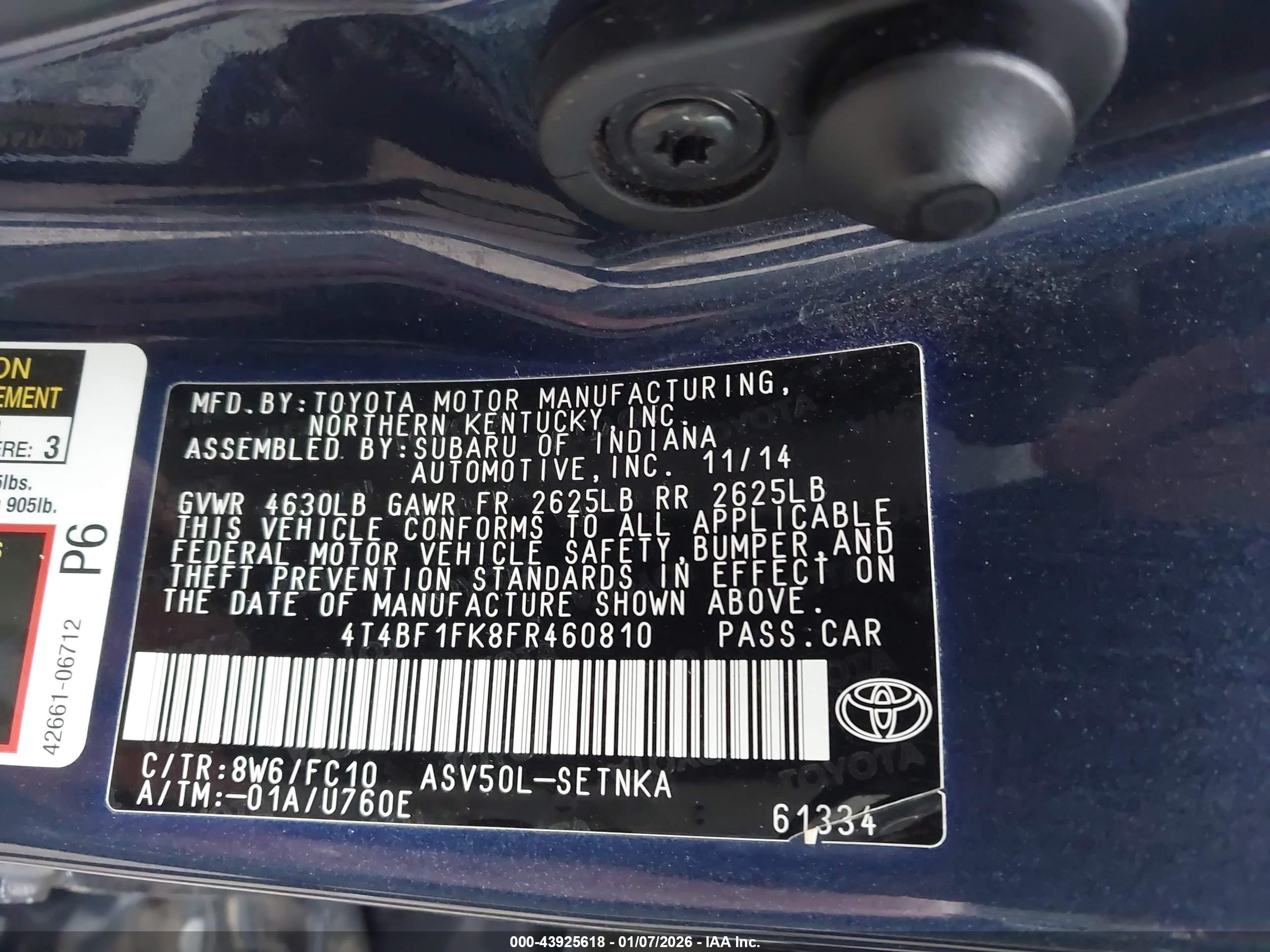 TOYOTA CAMRY image 9