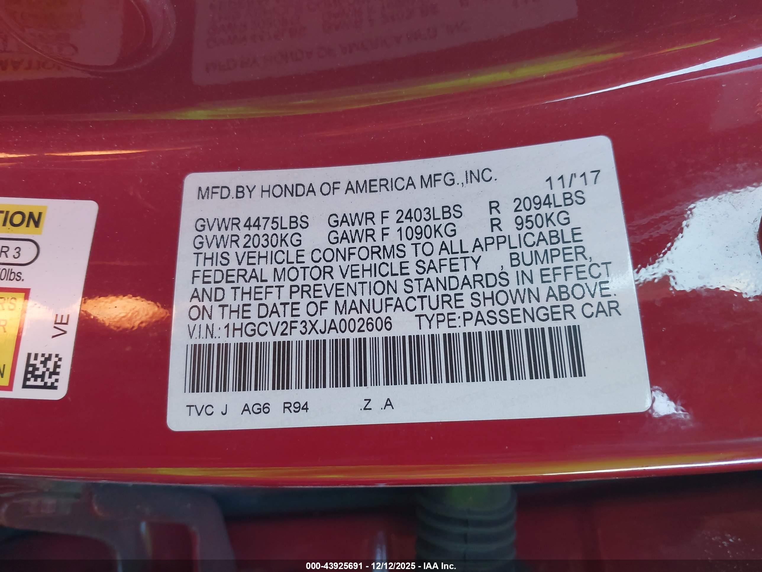 HONDA ACCORD image 9