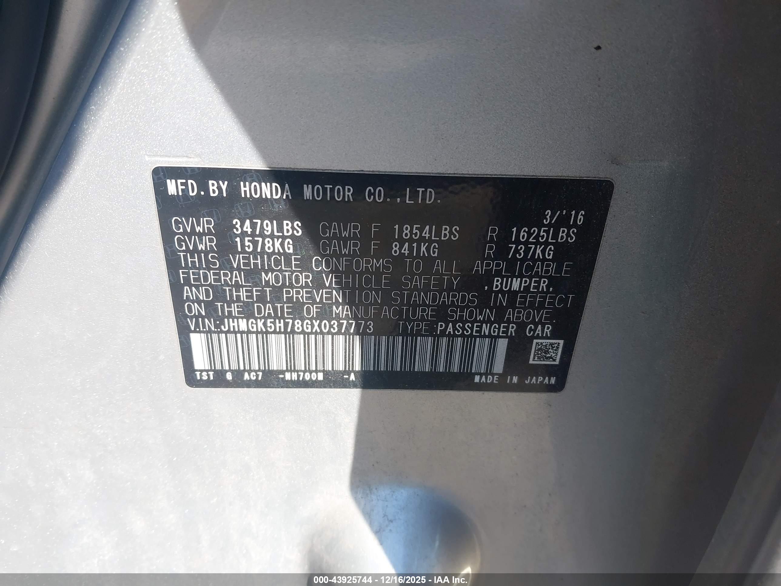 HONDA FIT image 9