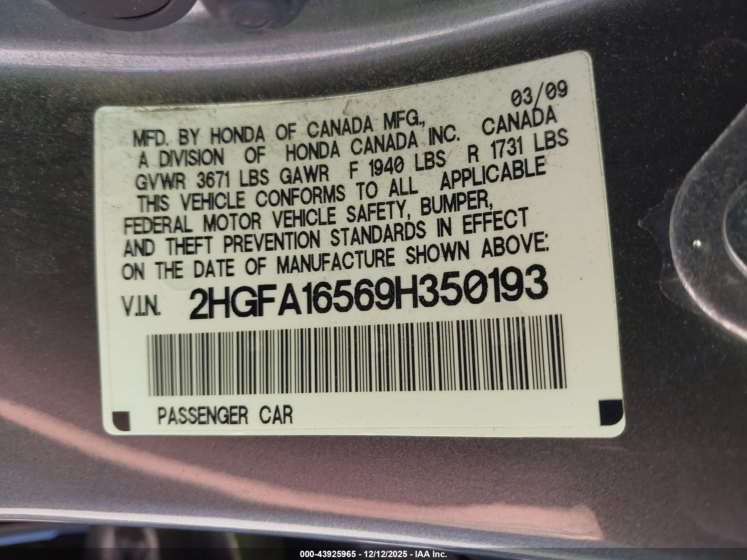 HONDA CIVIC image 9
