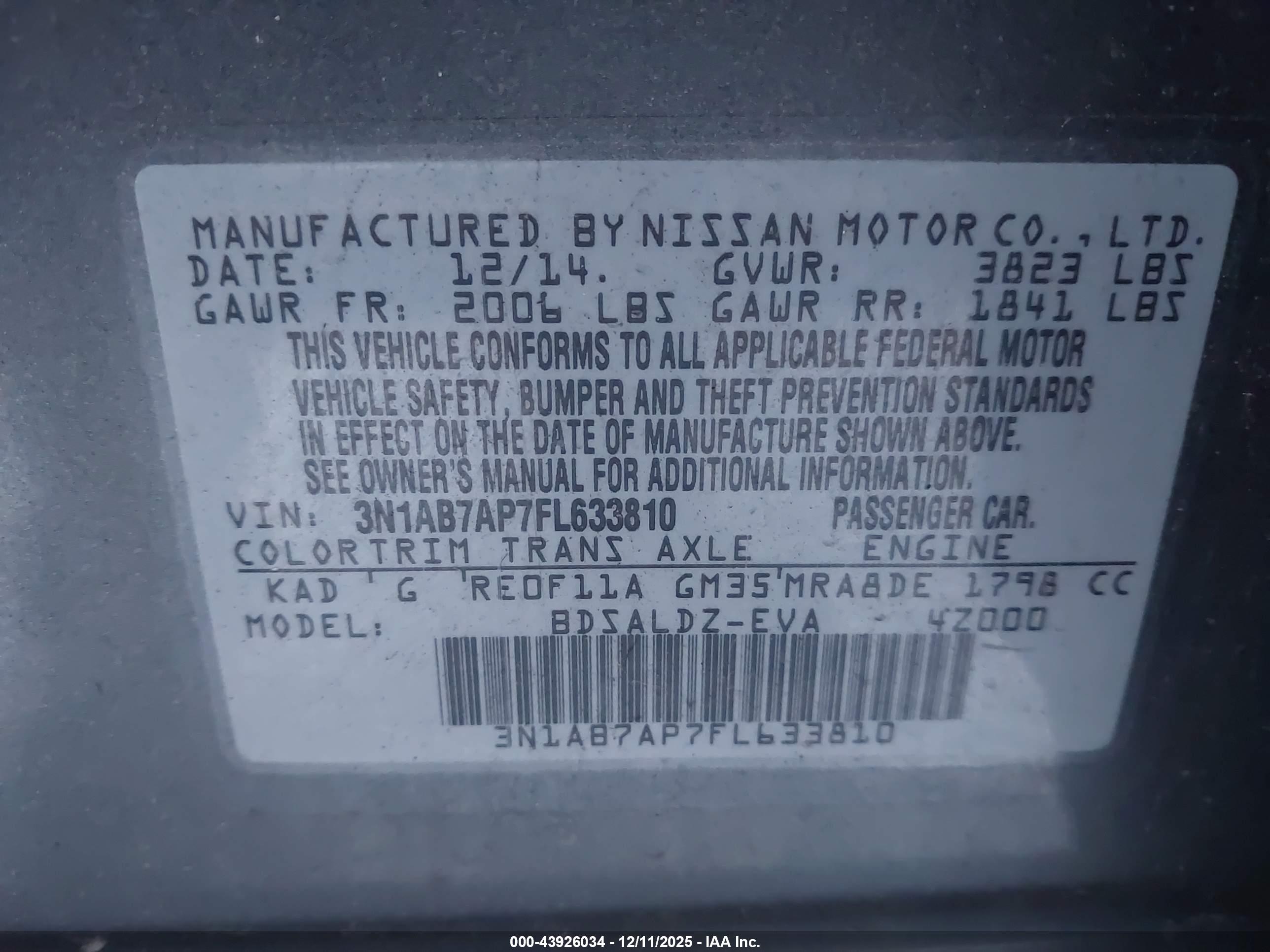 NISSAN SENTRA image 9