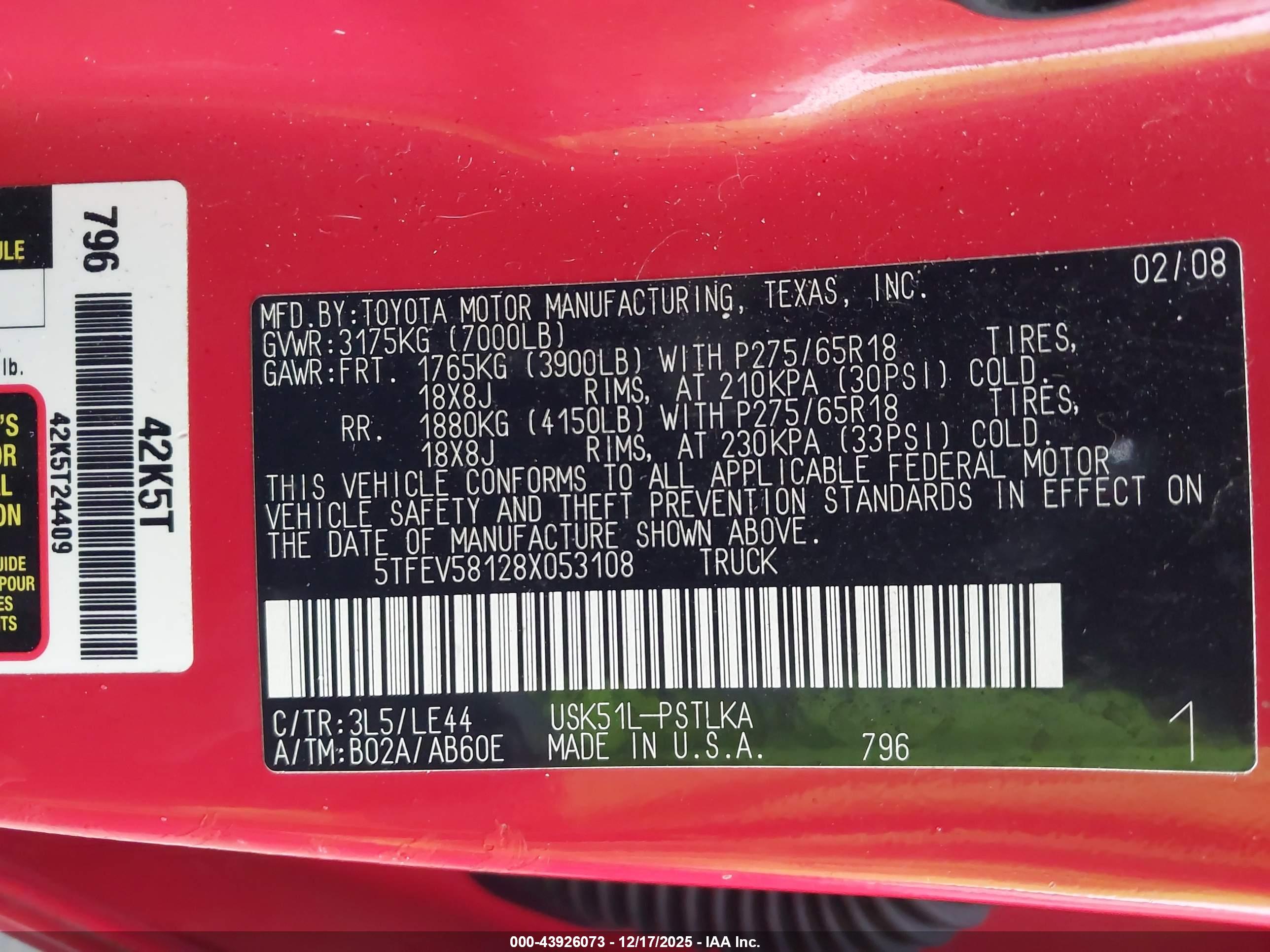TOYOTA TUNDRA image 9