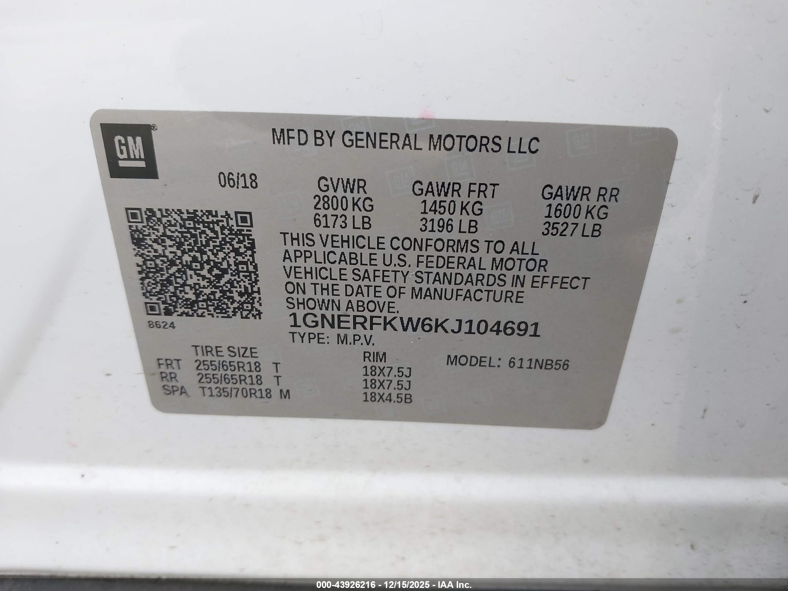 CHEVROLET TRAVERSE image 9