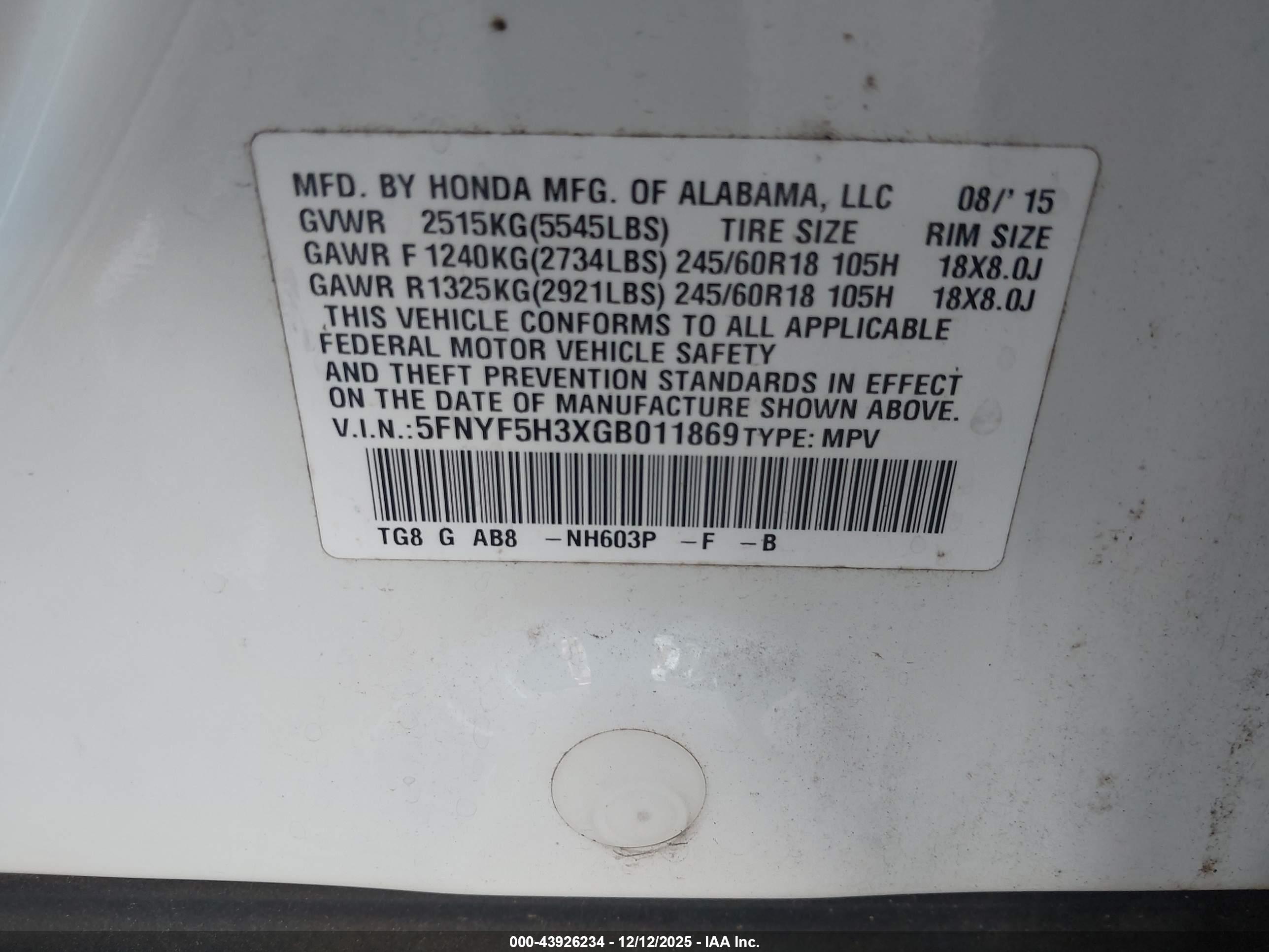 HONDA PILOT image 9
