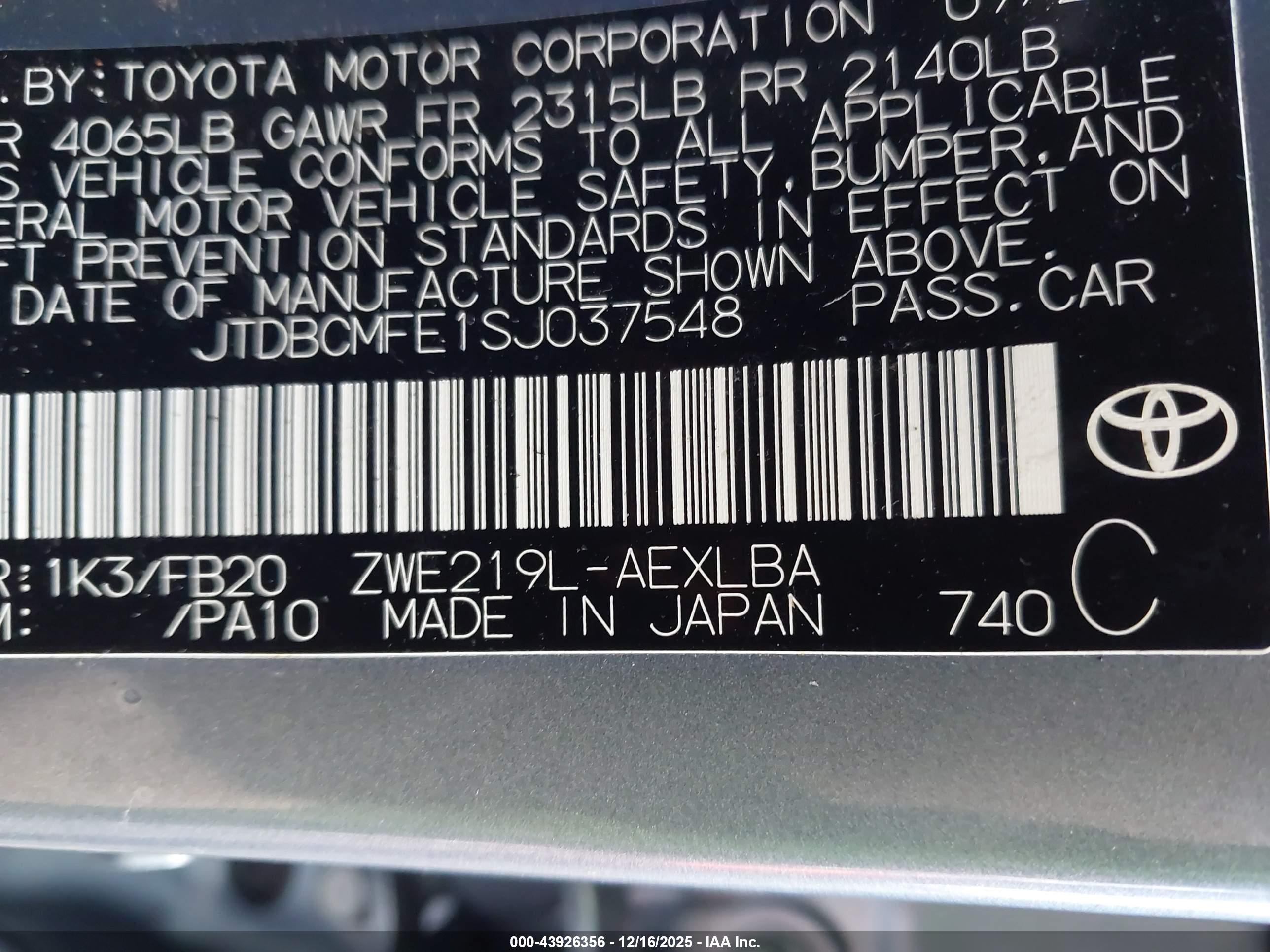 TOYOTA COROLLA image 9