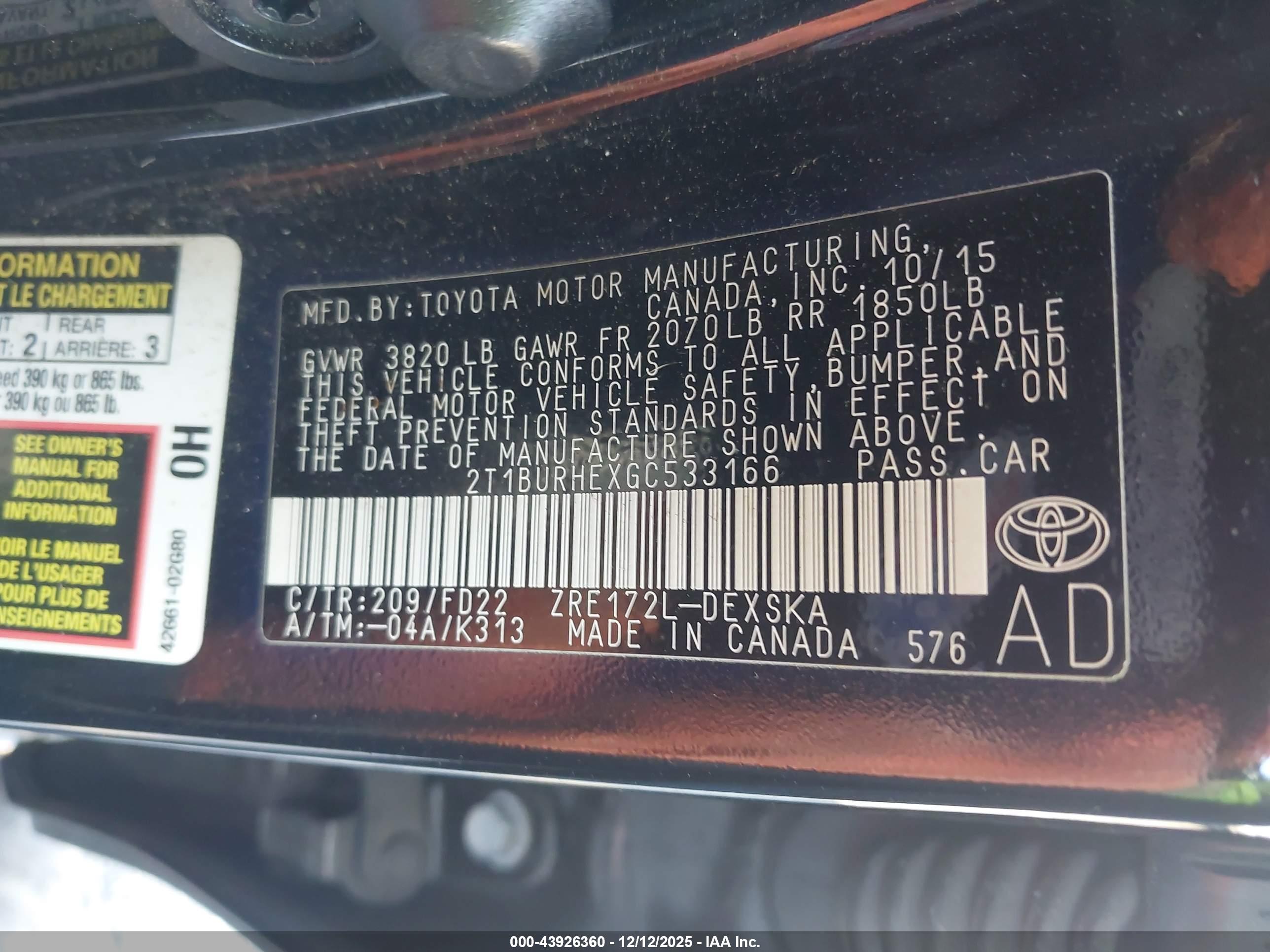 TOYOTA COROLLA image 9
