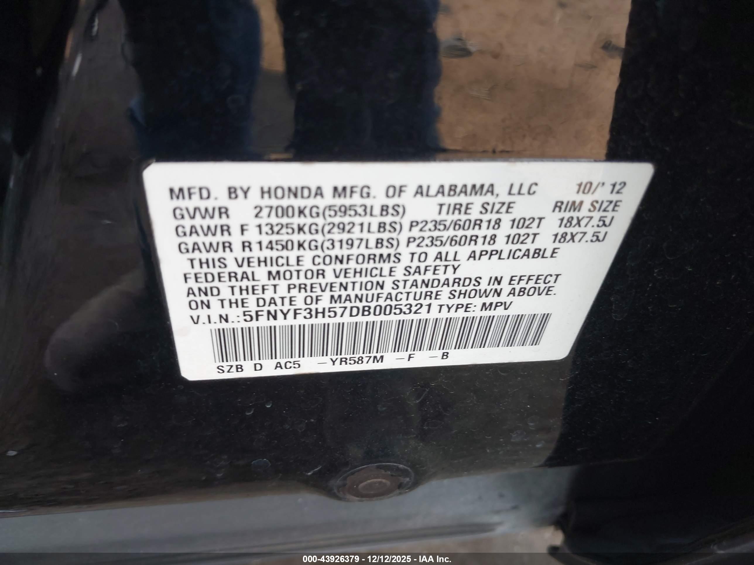 HONDA PILOT image 9