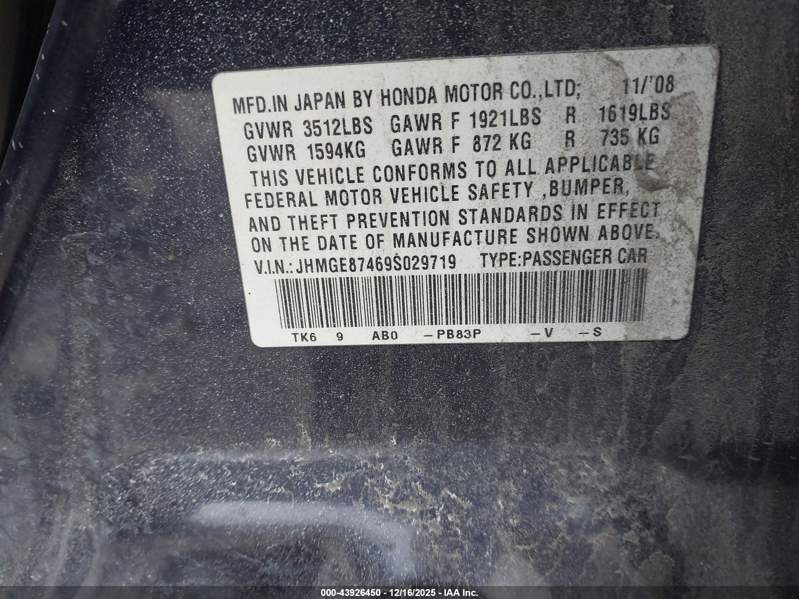 HONDA FIT image 9