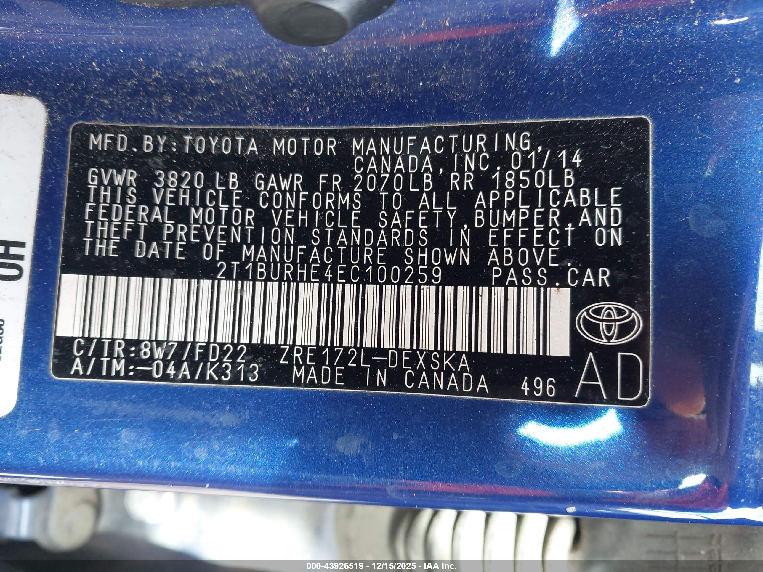 TOYOTA COROLLA image 9