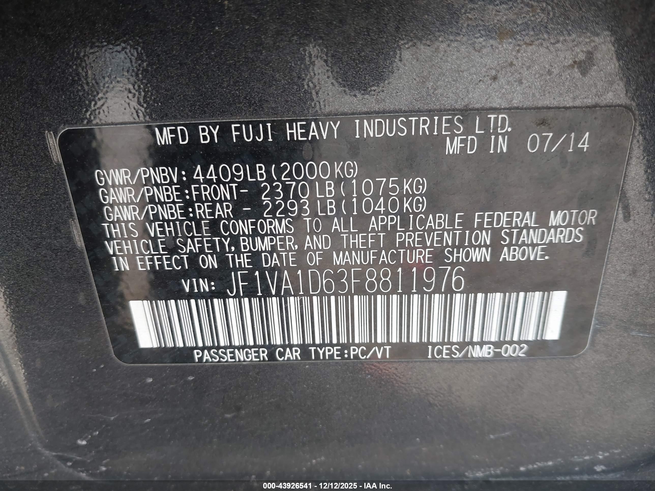 SUBARU WRX image 9