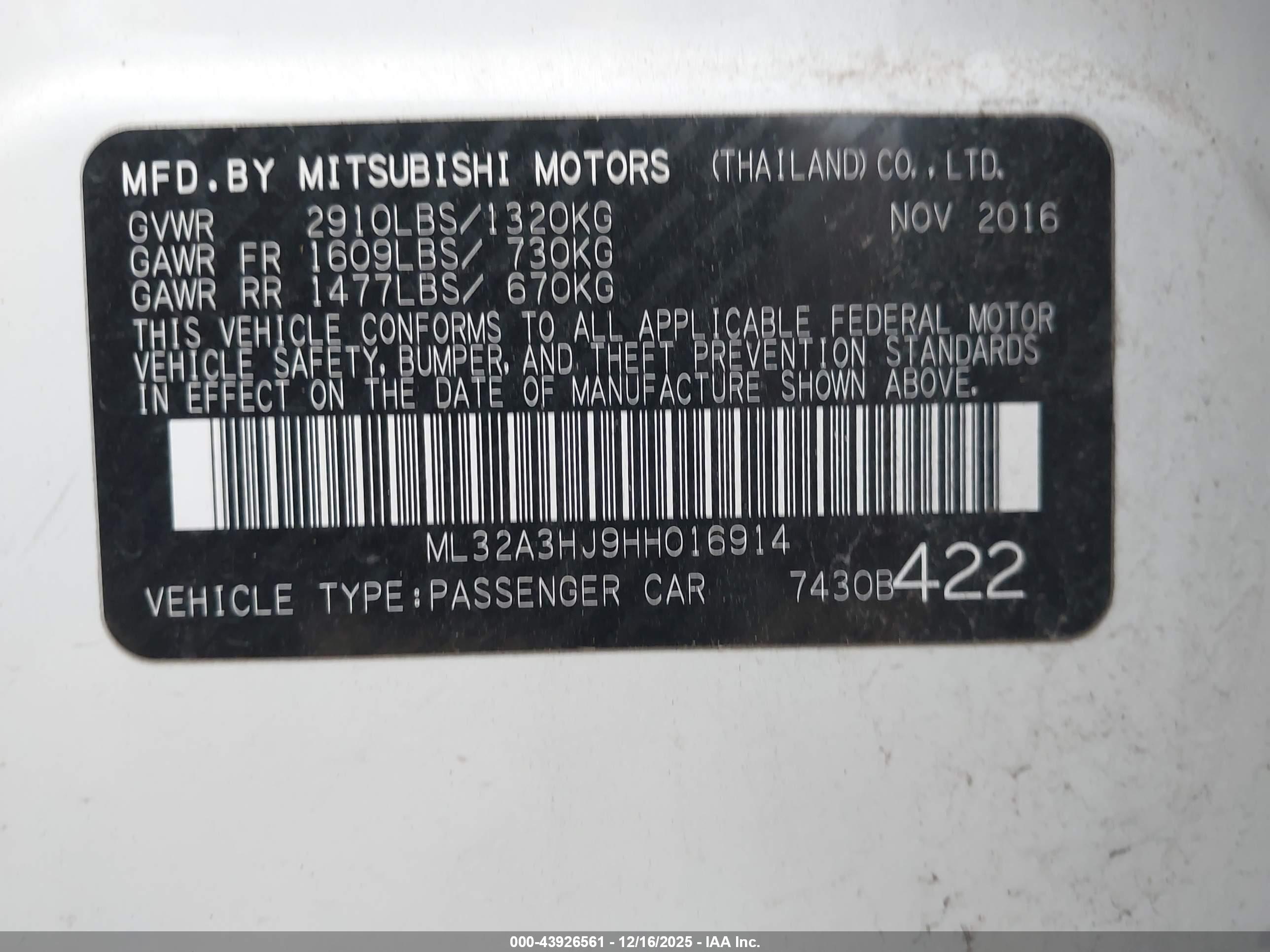 MITSUBISHI MIRAGE image 9
