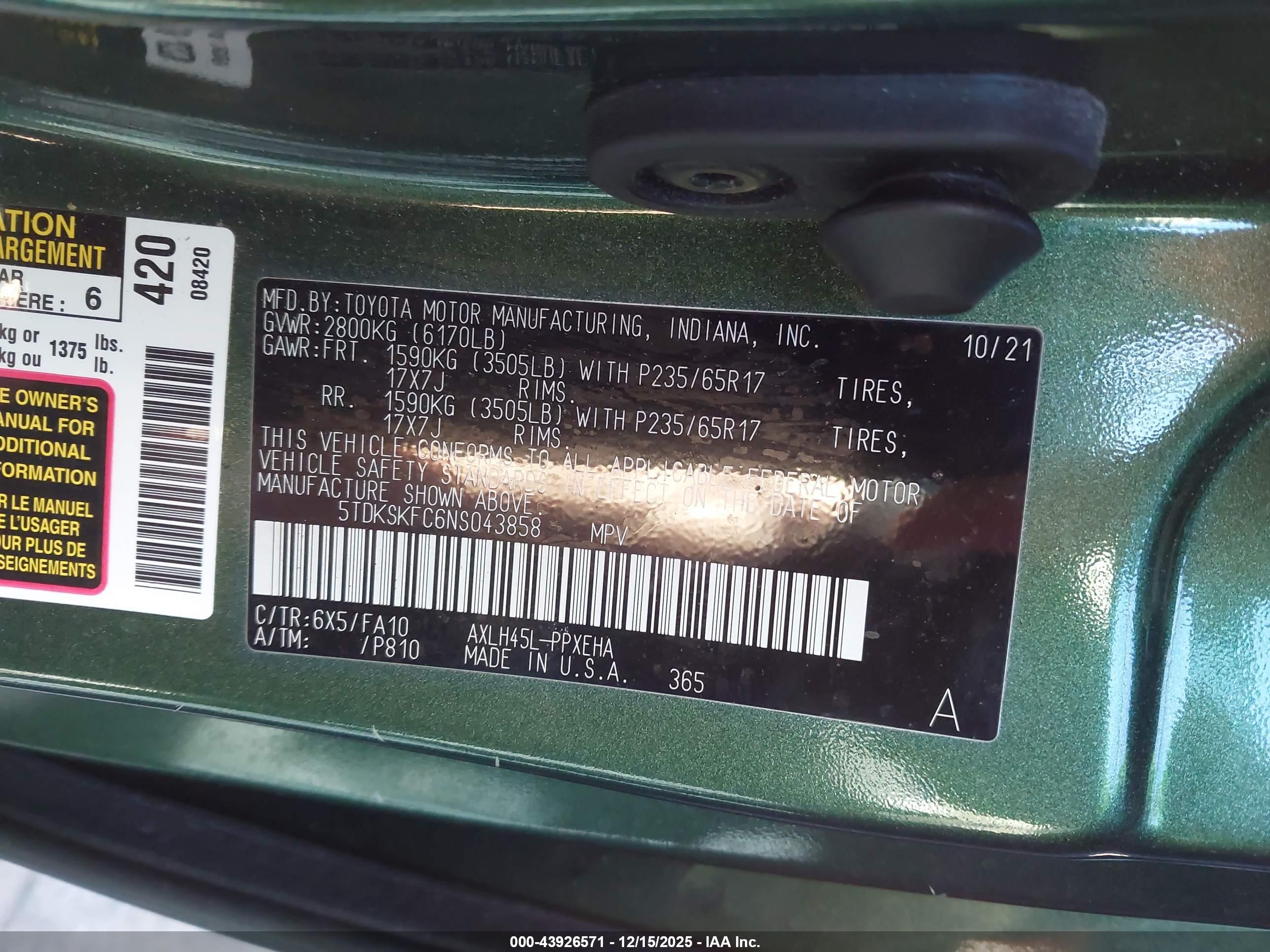 TOYOTA SIENNA image 9