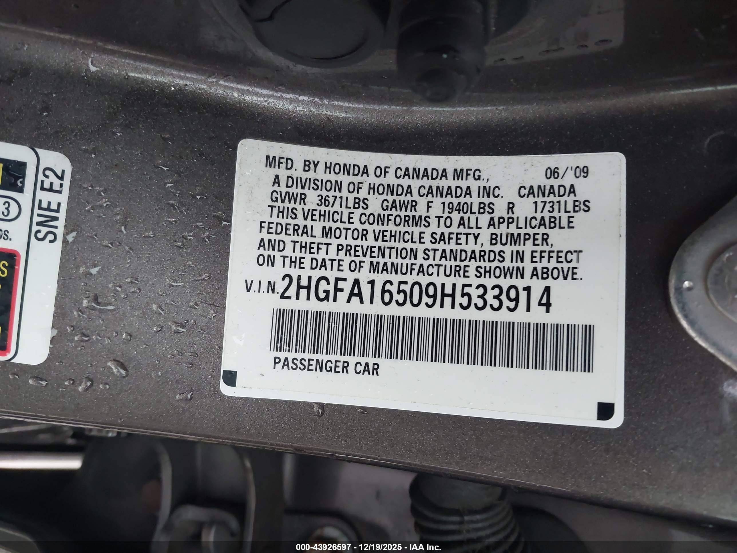 HONDA CIVIC image 9