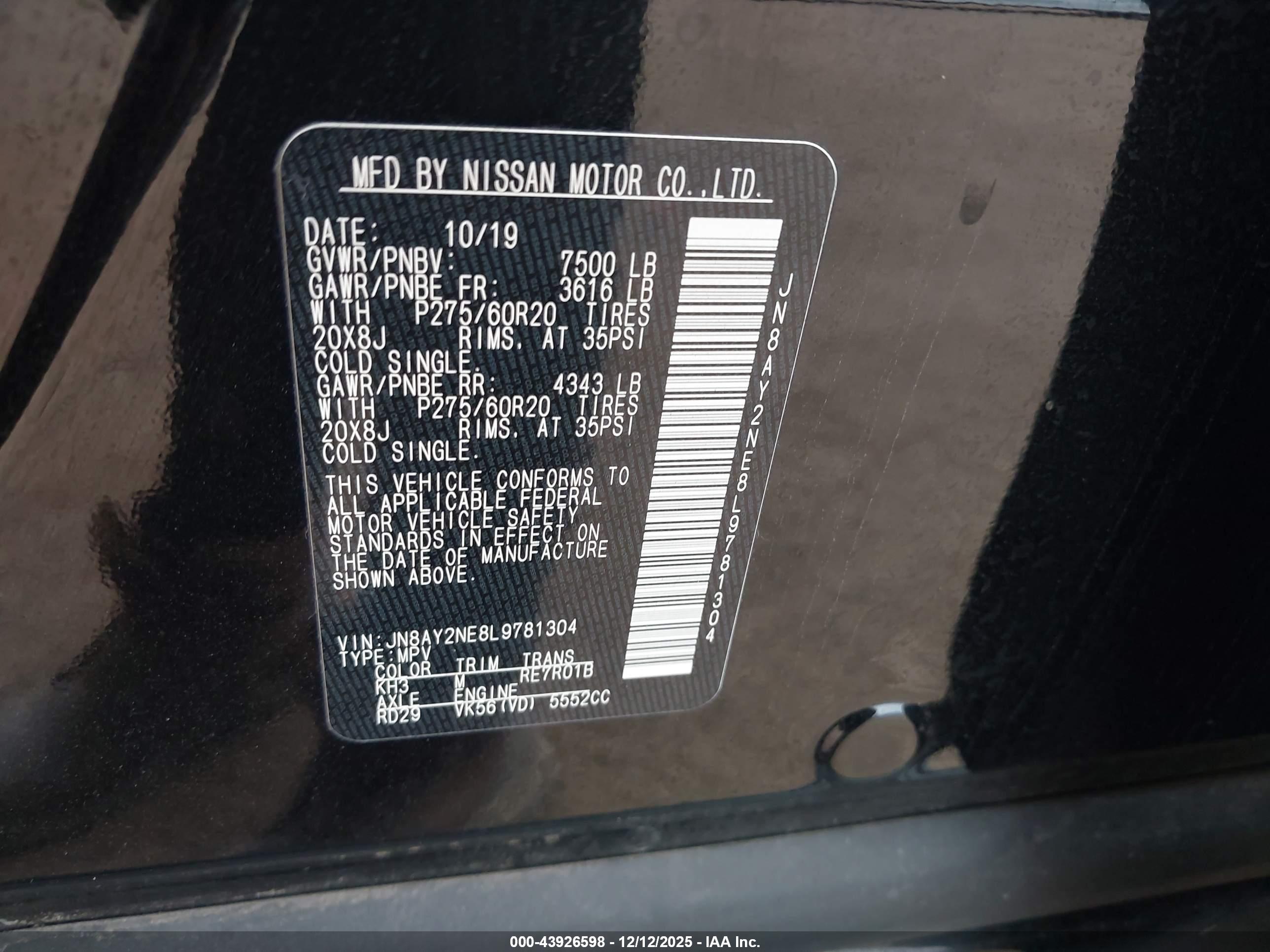 NISSAN ARMADA image 9