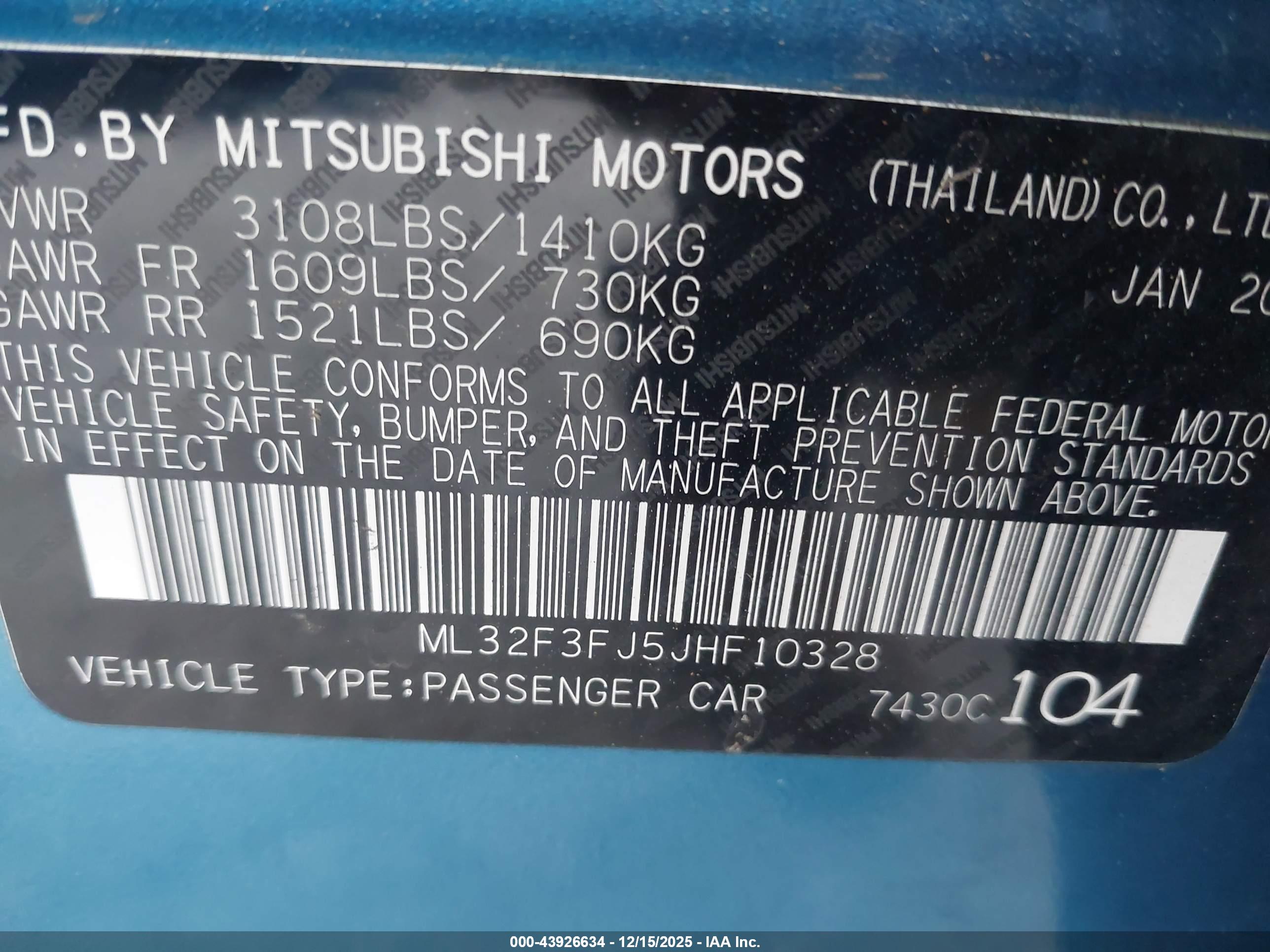 MITSUBISHI MIRAGE image 9