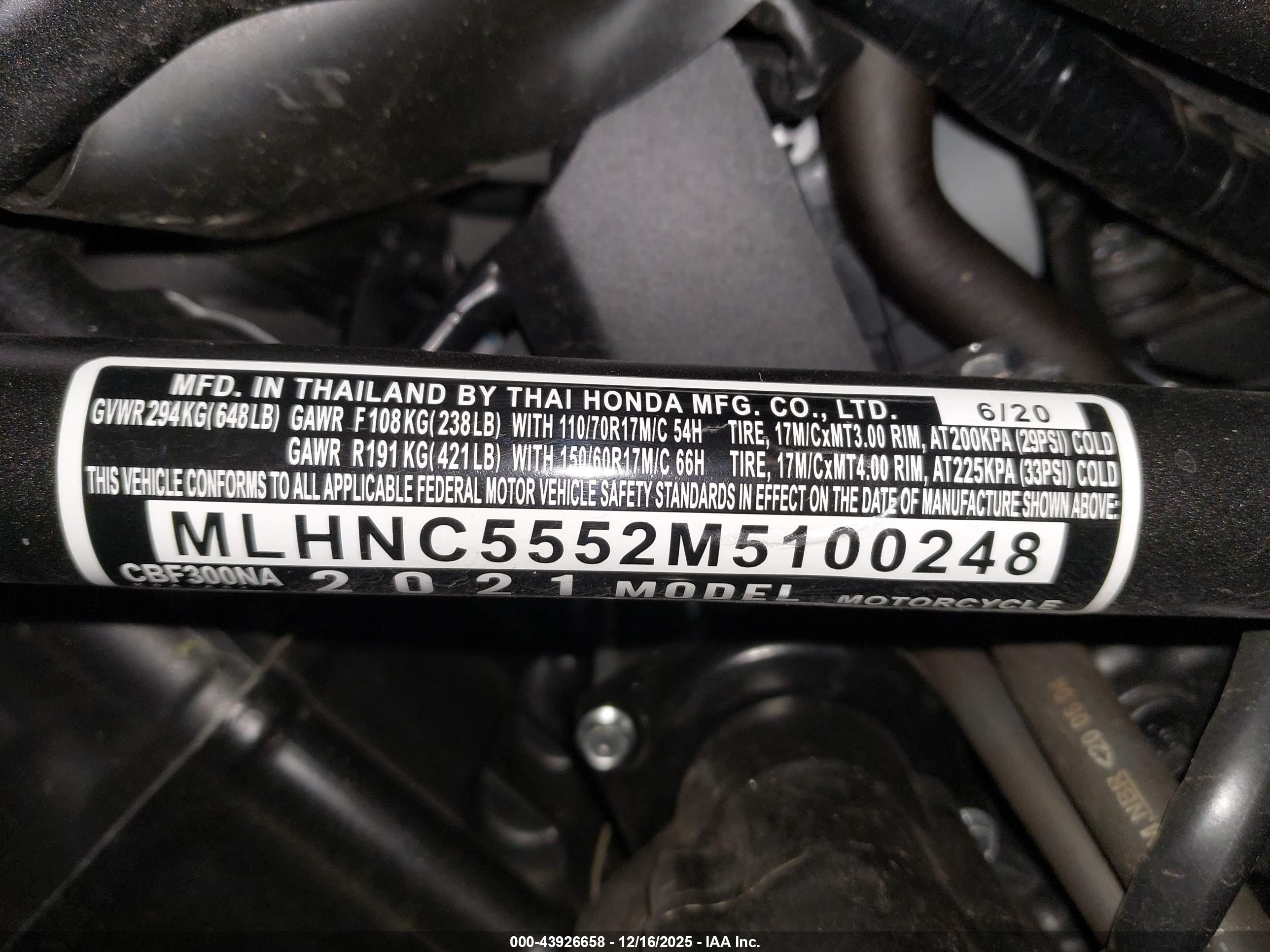 HONDA CBF300 image 10