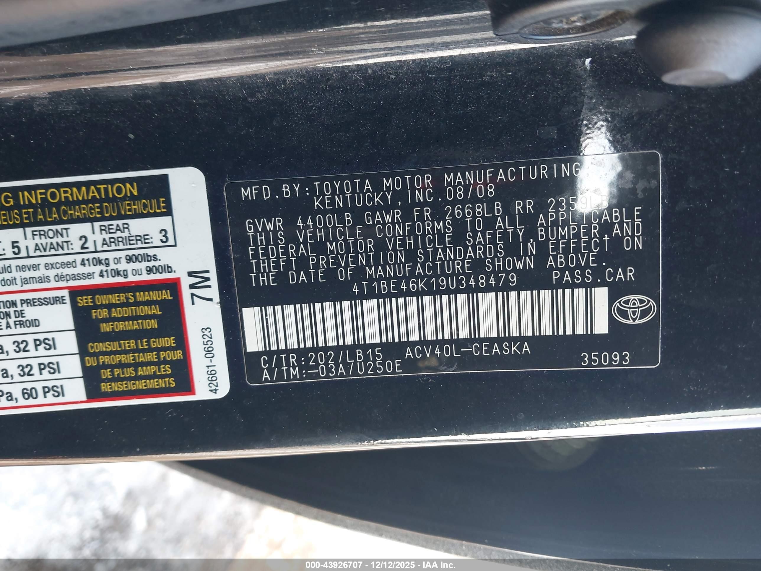 TOYOTA CAMRY image 9