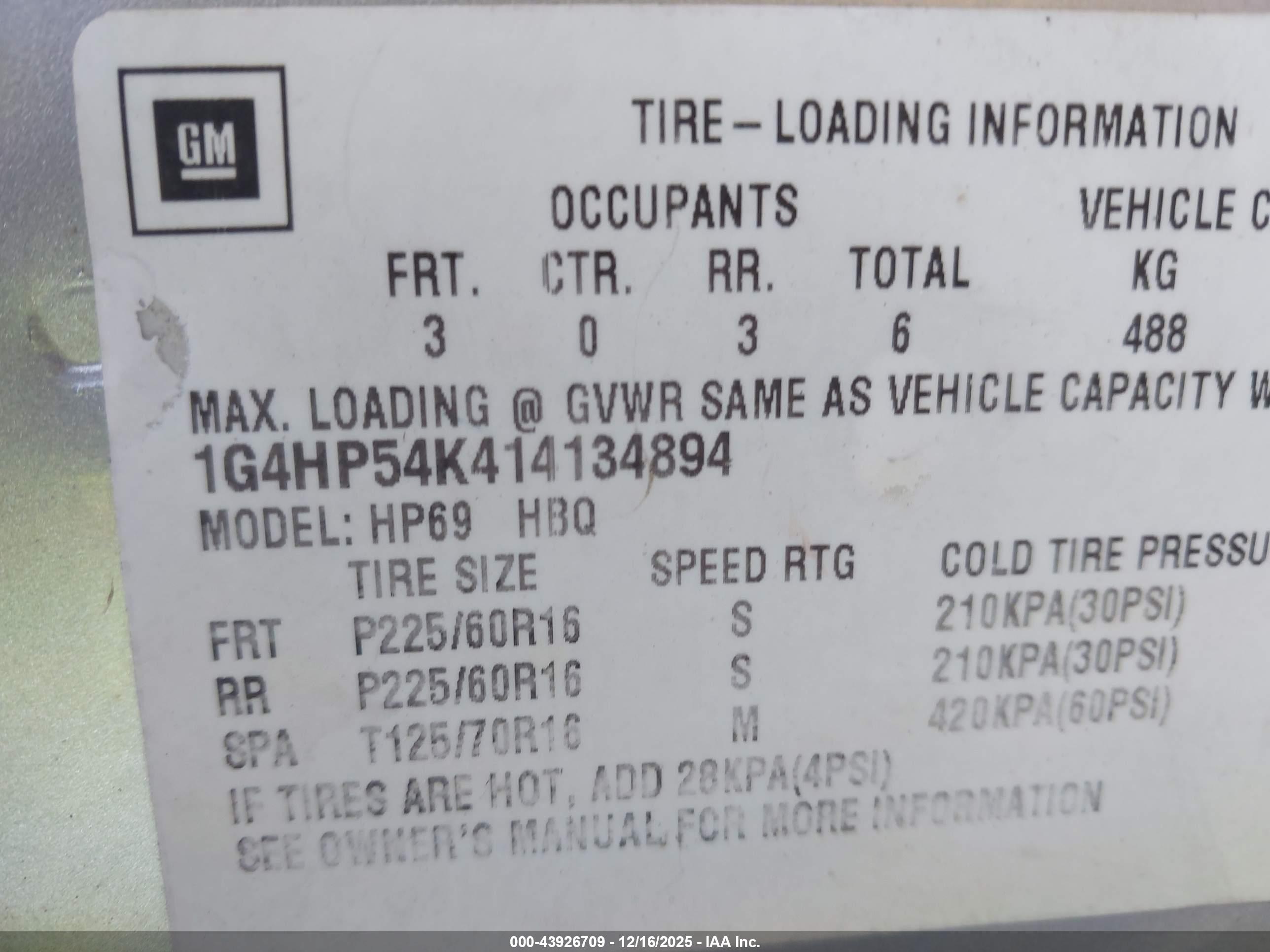 BUICK LESABRE image 9