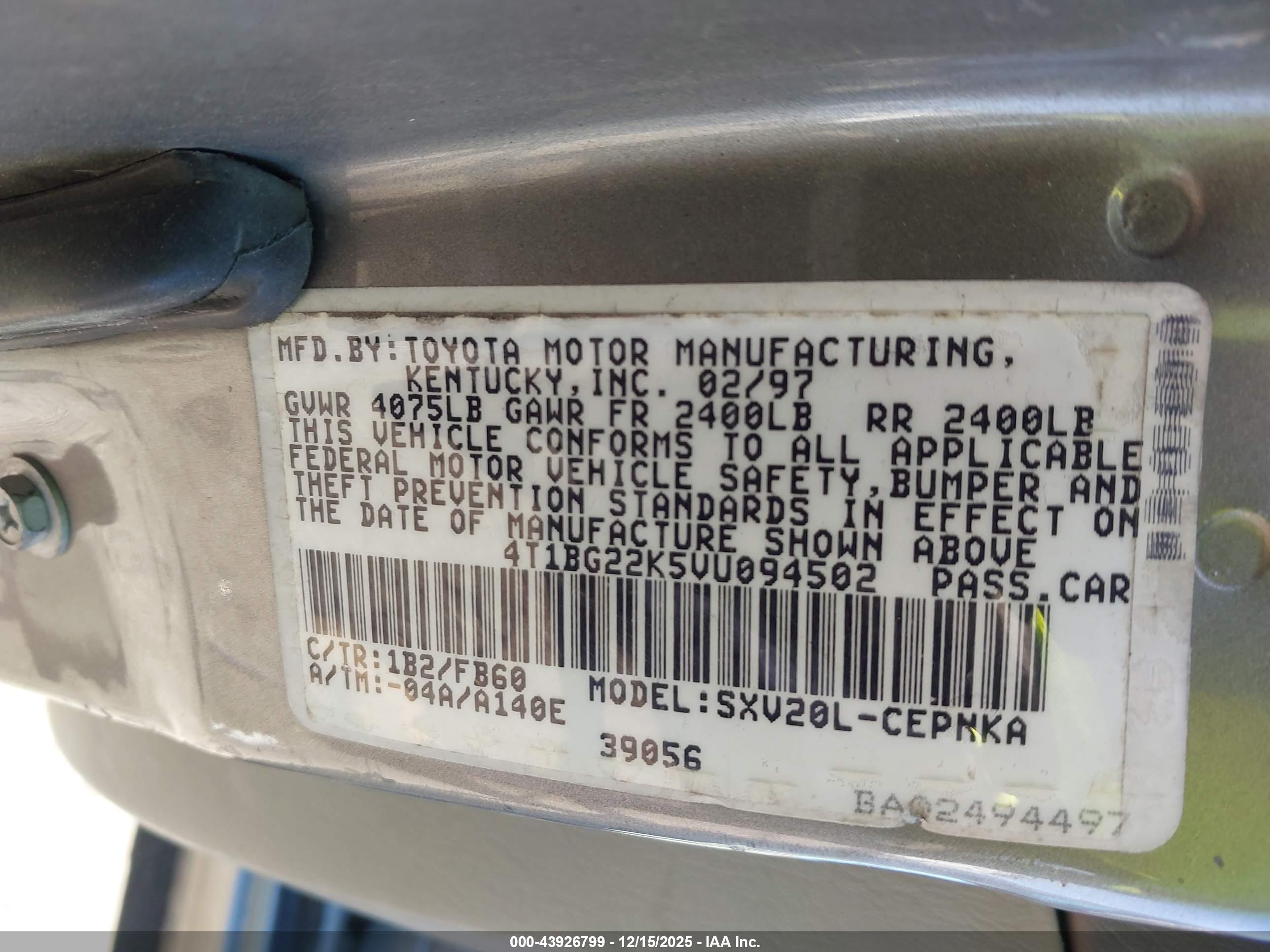 TOYOTA CAMRY image 9
